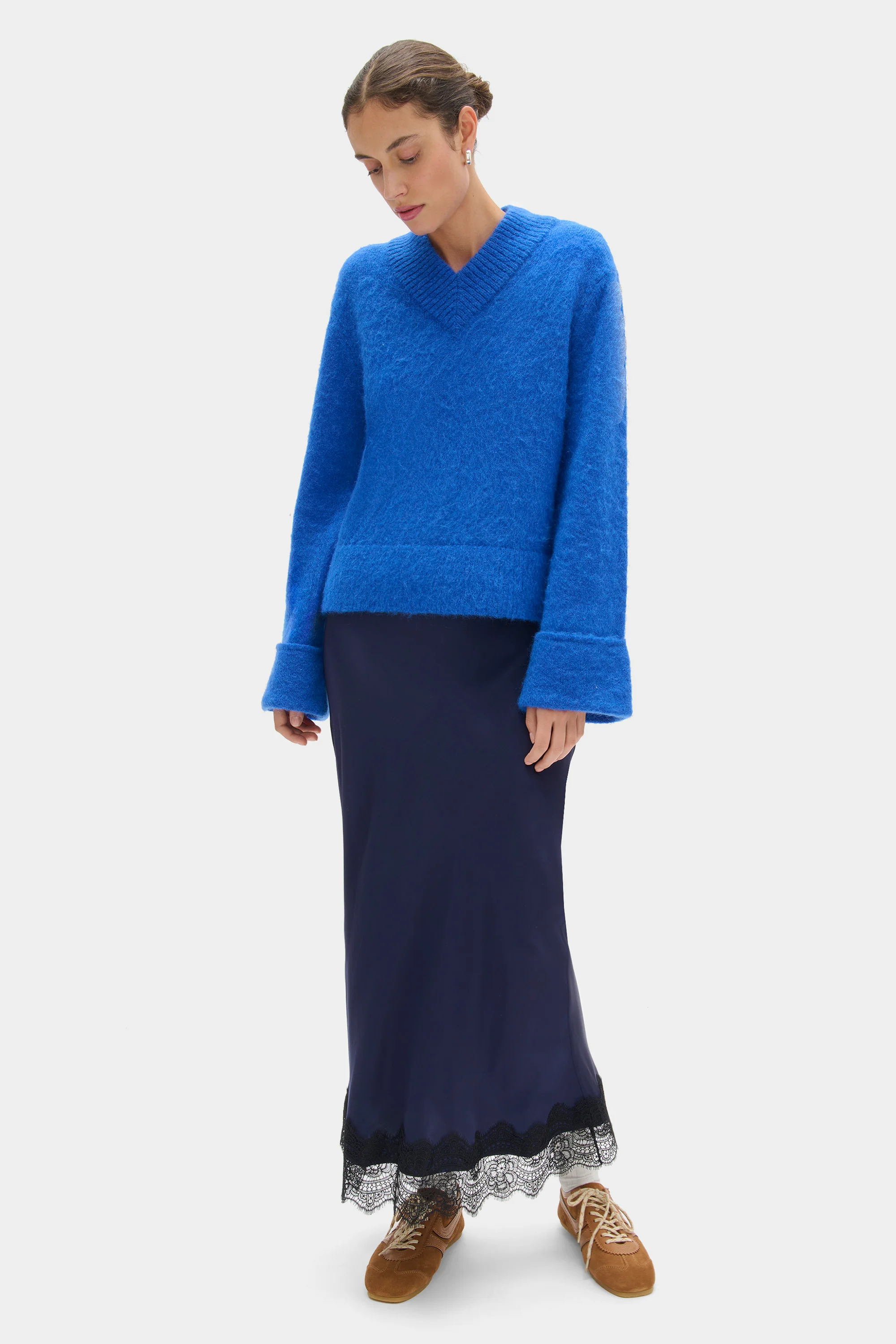Ari Lace Satin Slip Skirt - Image 2