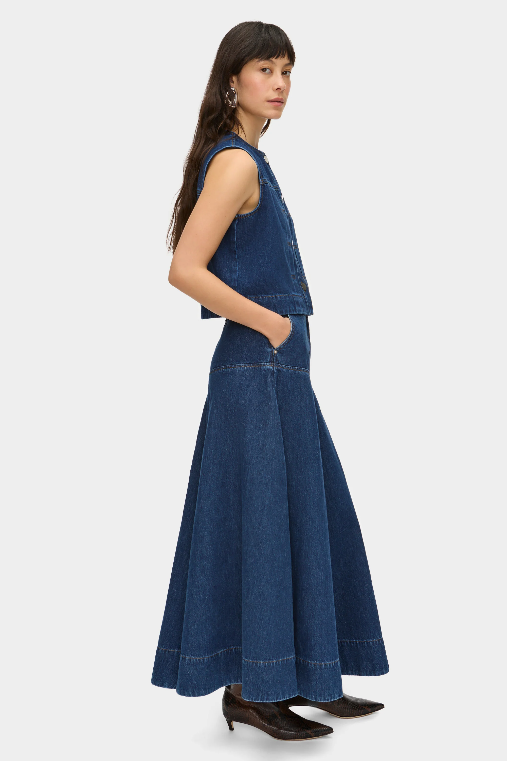 Bobbie Denim Sleeveless Top - Image 3