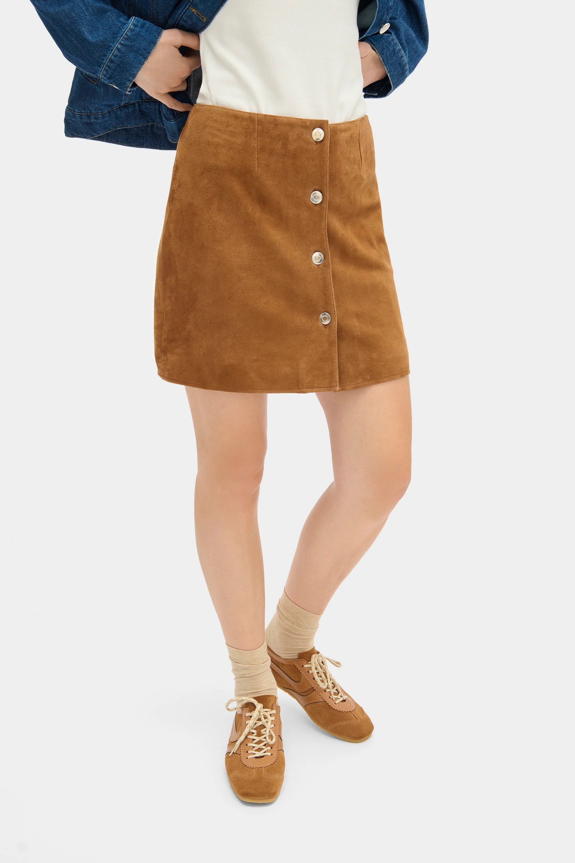 Clemmie Suede Mini Skirt - Image 2
