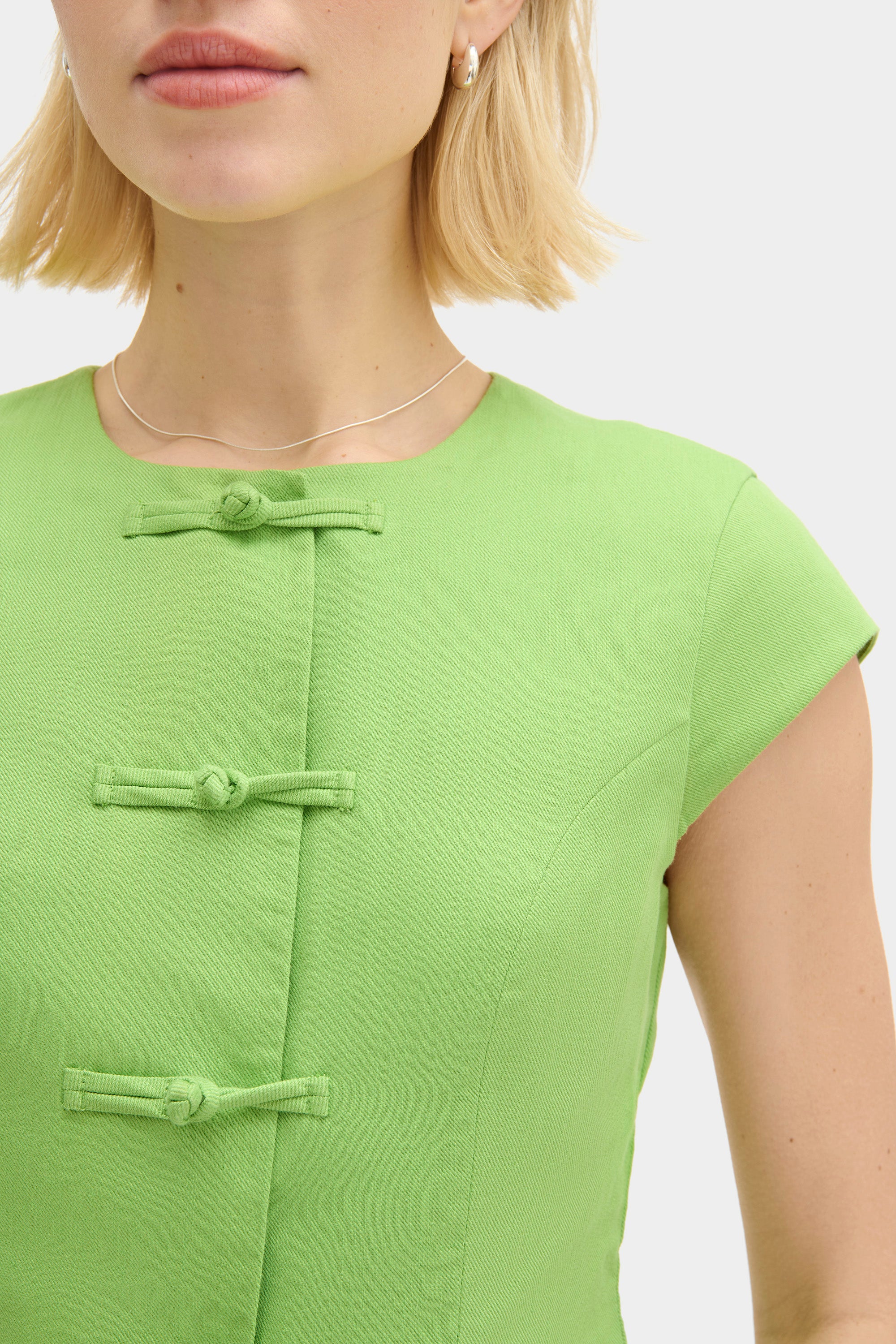 Connie Round Neck Linen Top - Image 3