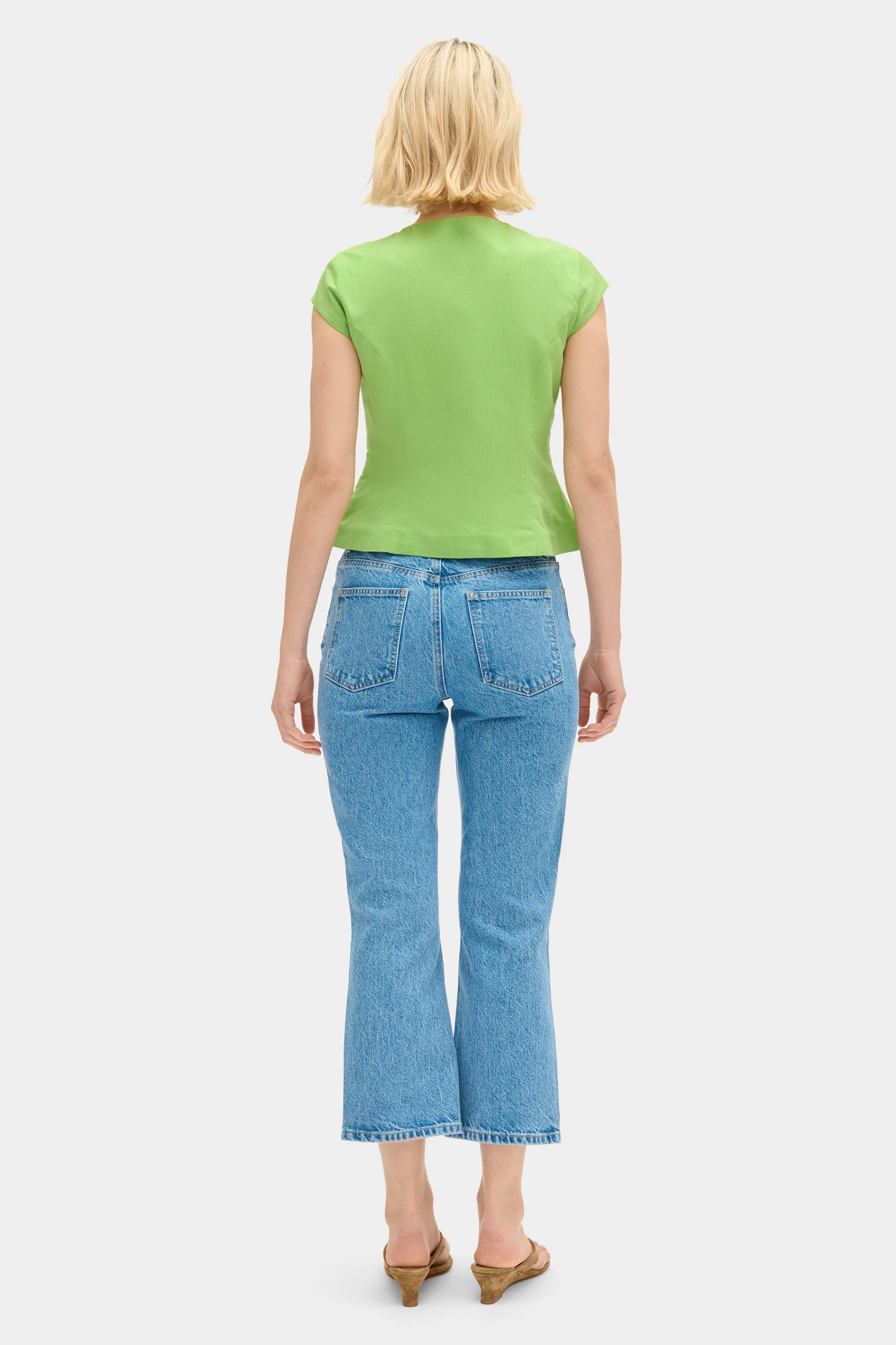Connie Round Neck Linen Top - Image 4