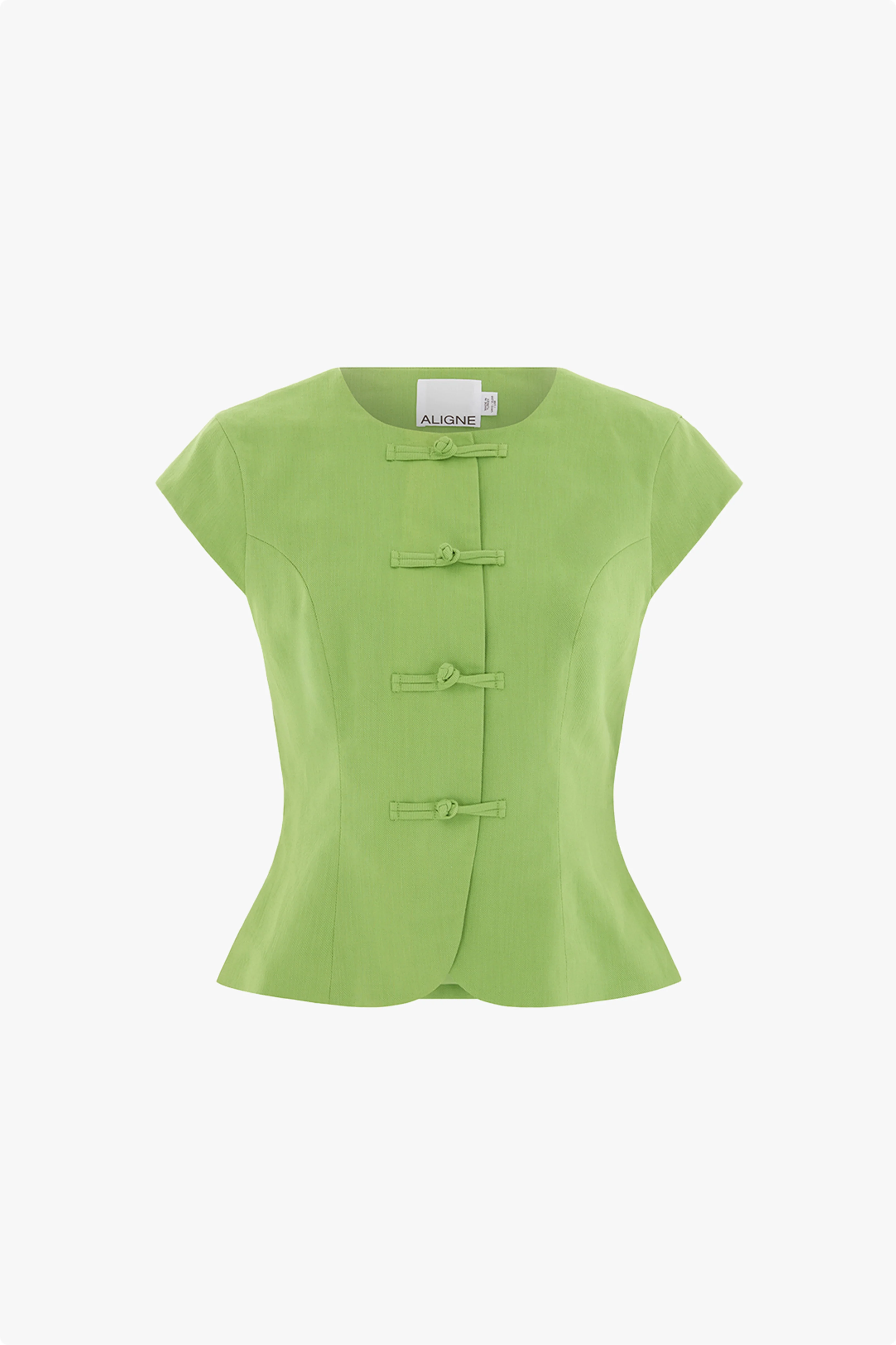 Connie Round Neck Linen Top - Image 5