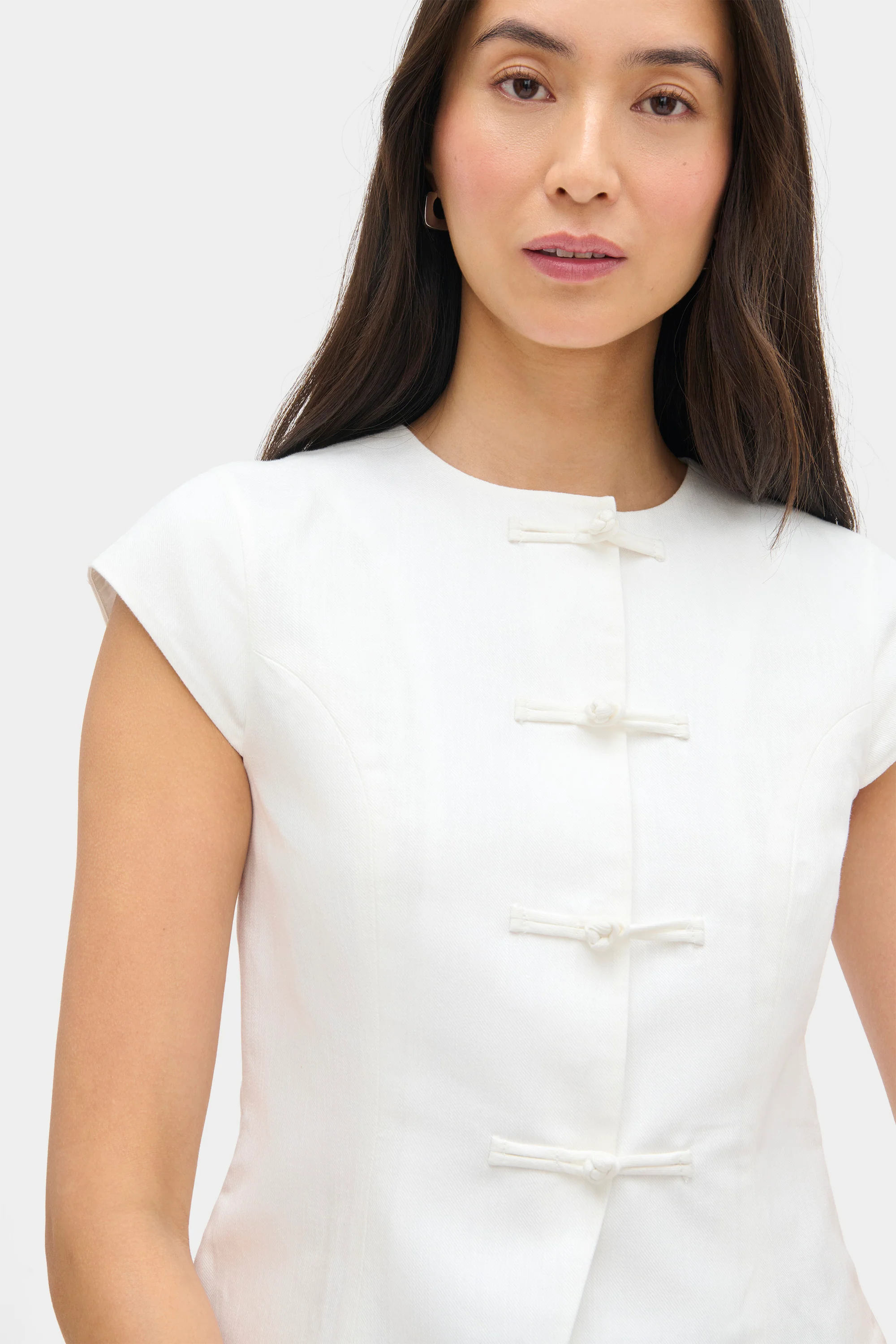 Connie Round Neck Linen Top - Image 3