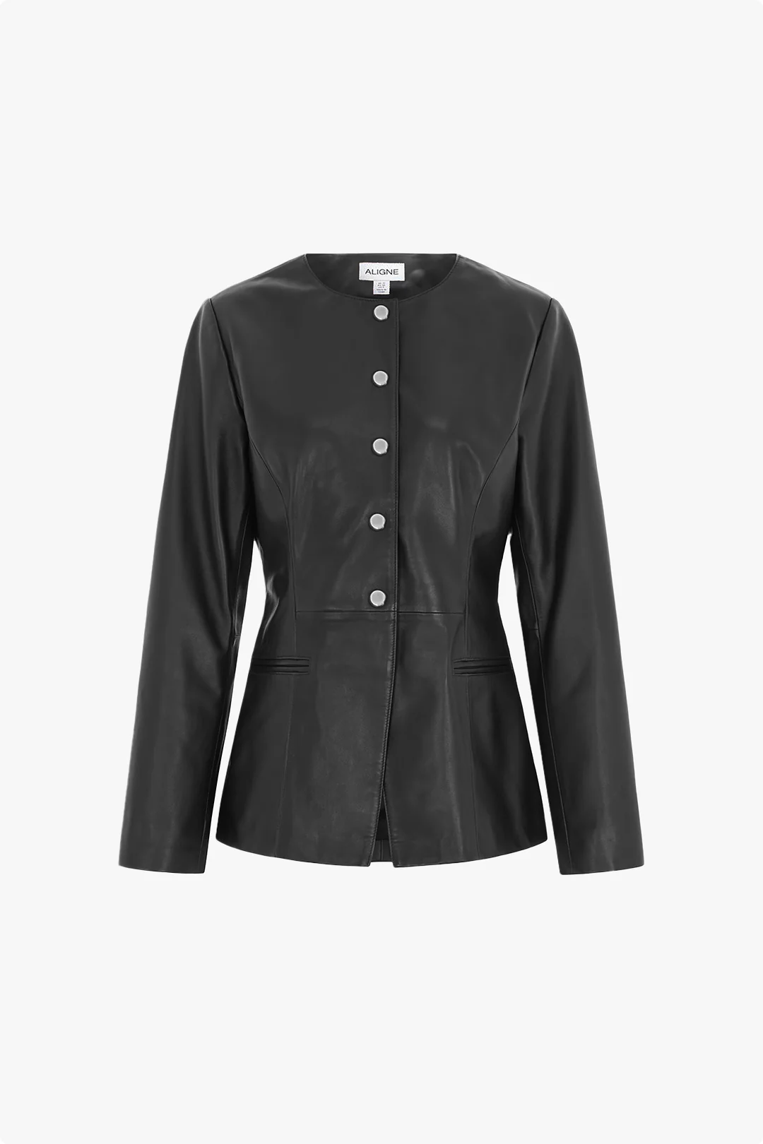 Daphne Waisted Leather Blazer - Image 5