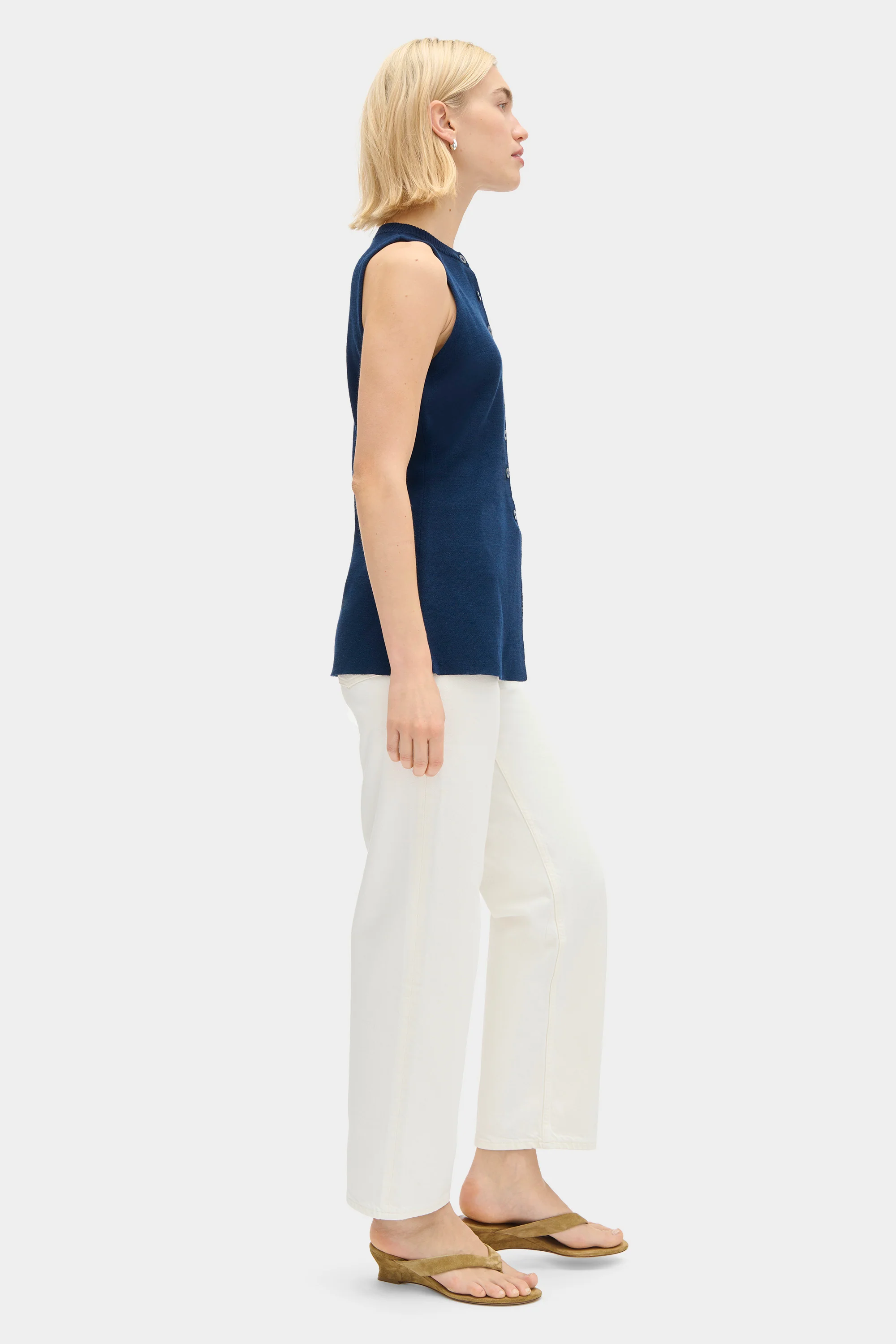 Daphne Sleeveless Waisted Knit - Image 3