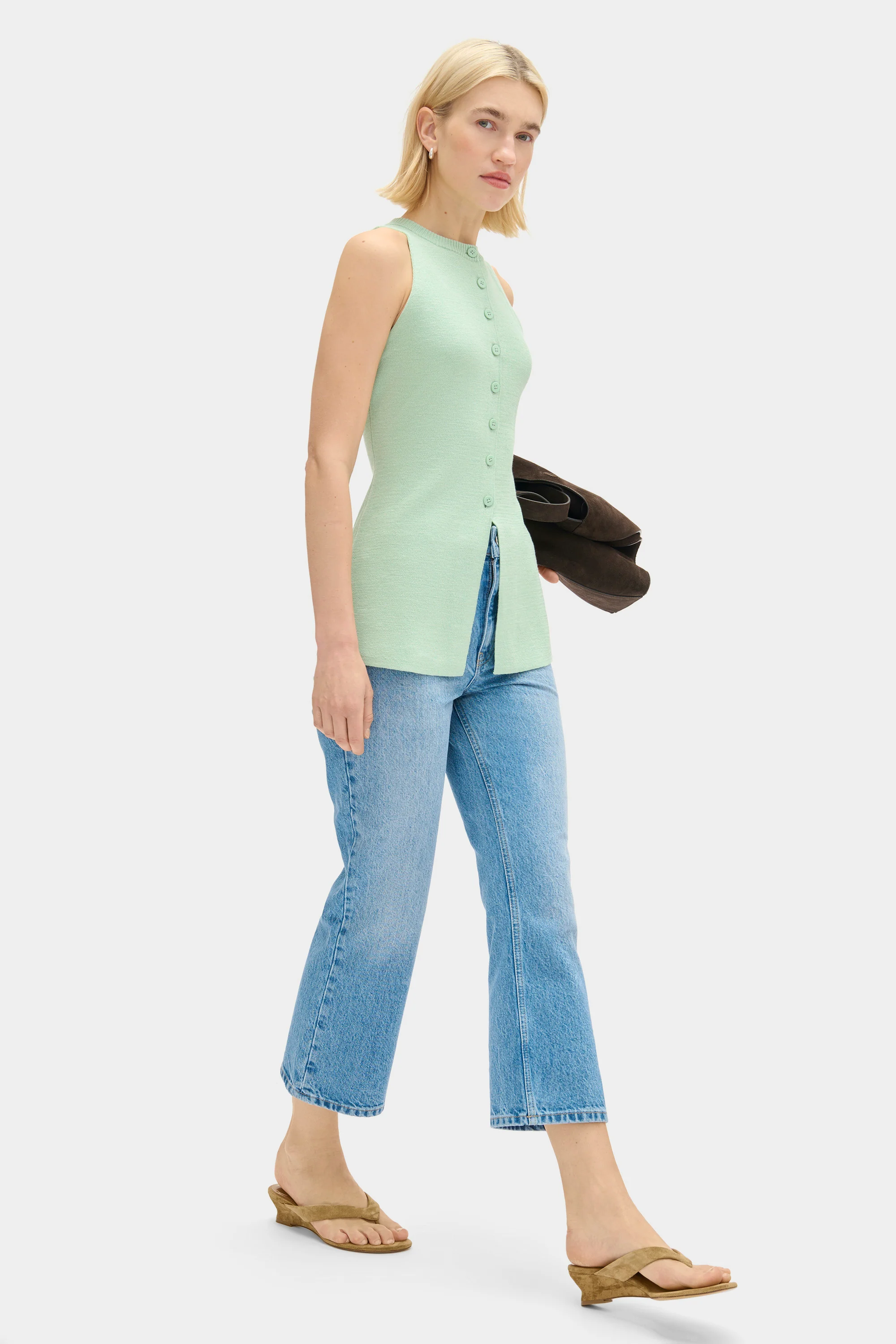 Daphne Sleeveless Waisted Knit - Image 3