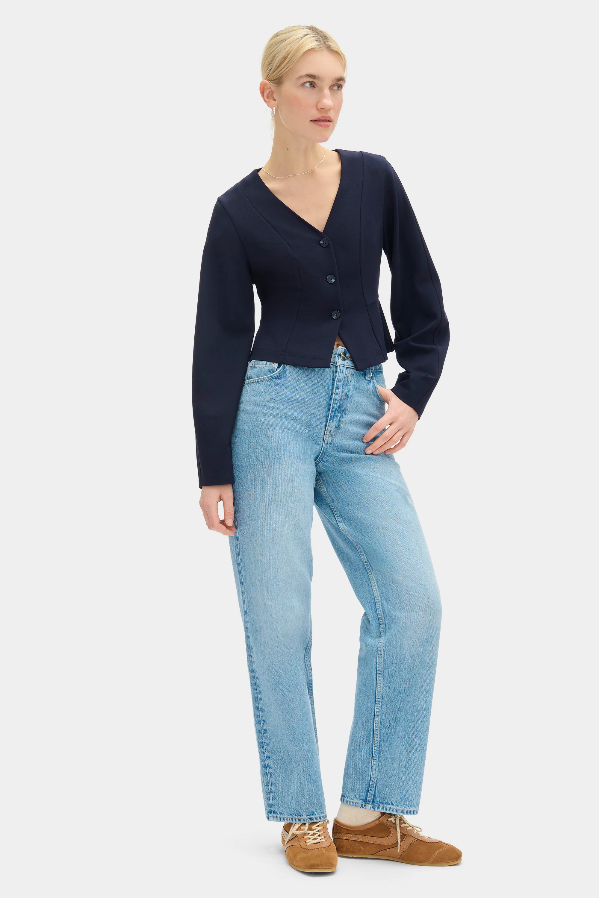 Doyer V Neck Ponte Top - Image 2