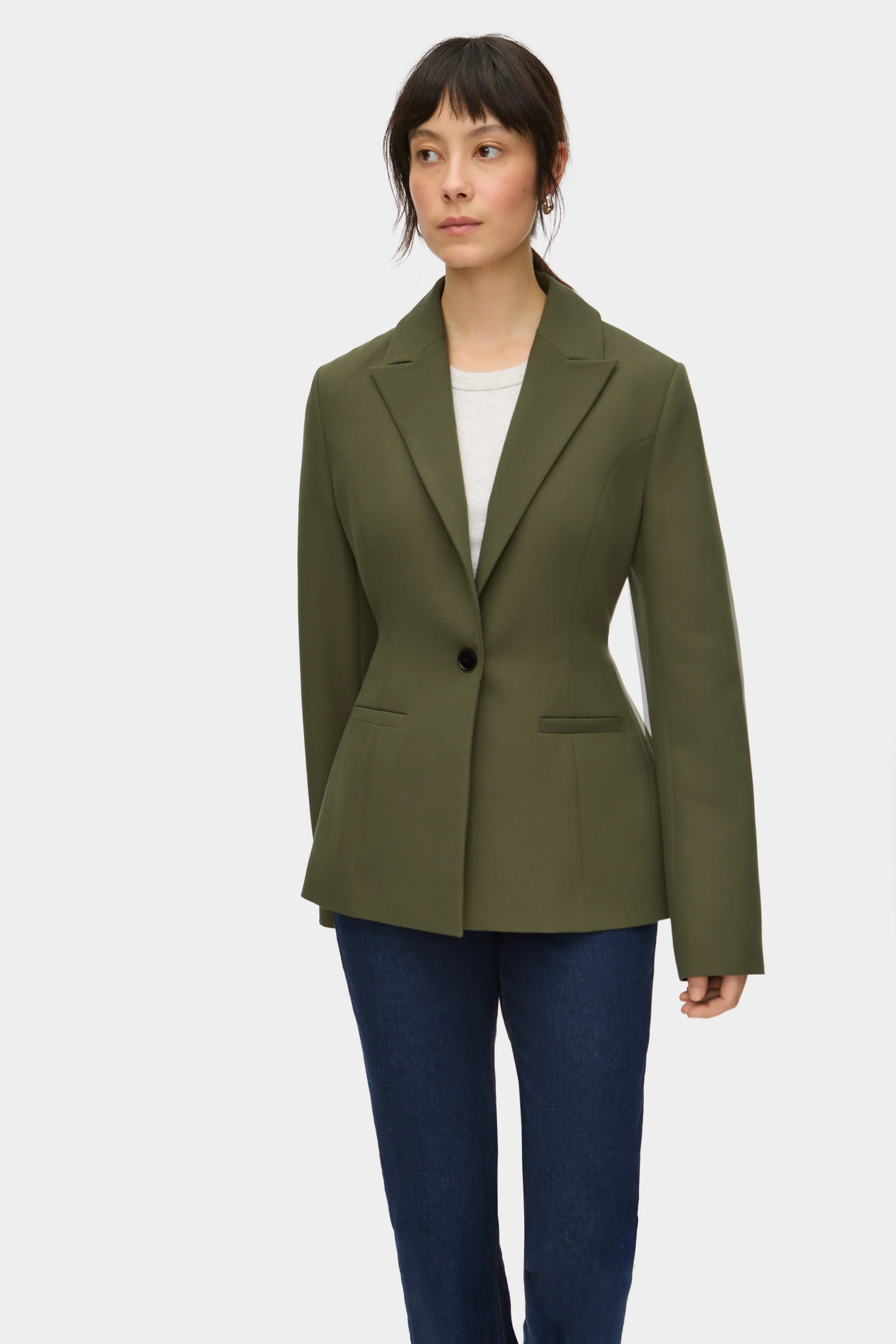 Daphne V Neck Waisted Blazer - Image 3