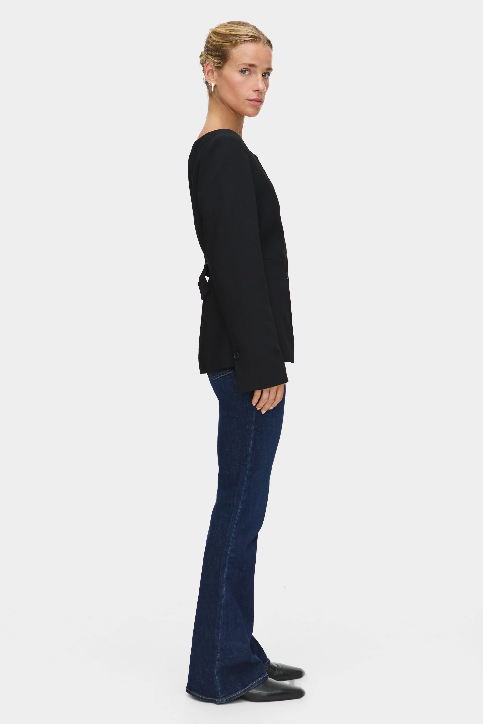 Emily Scoop V Neck Waisted Blazer - Image 3