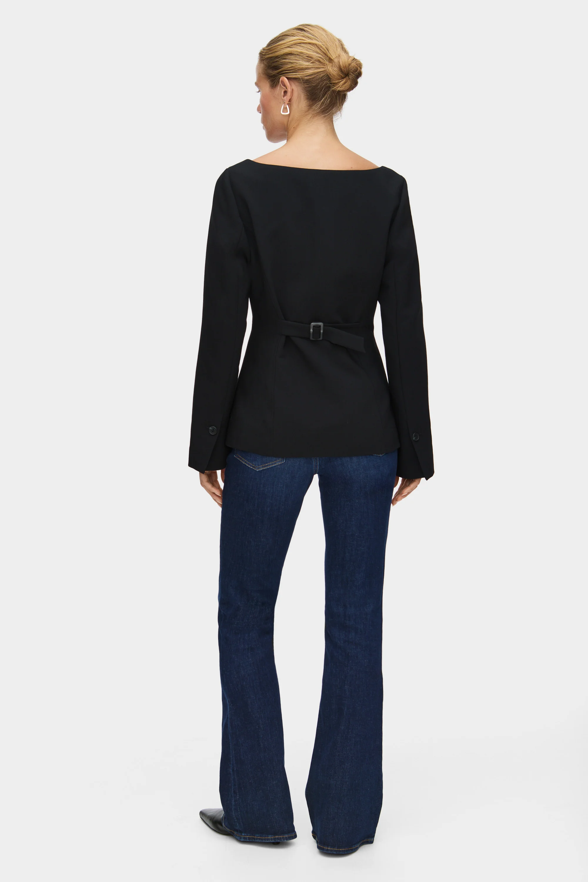 Emily Scoop V Neck Waisted Blazer - Image 4