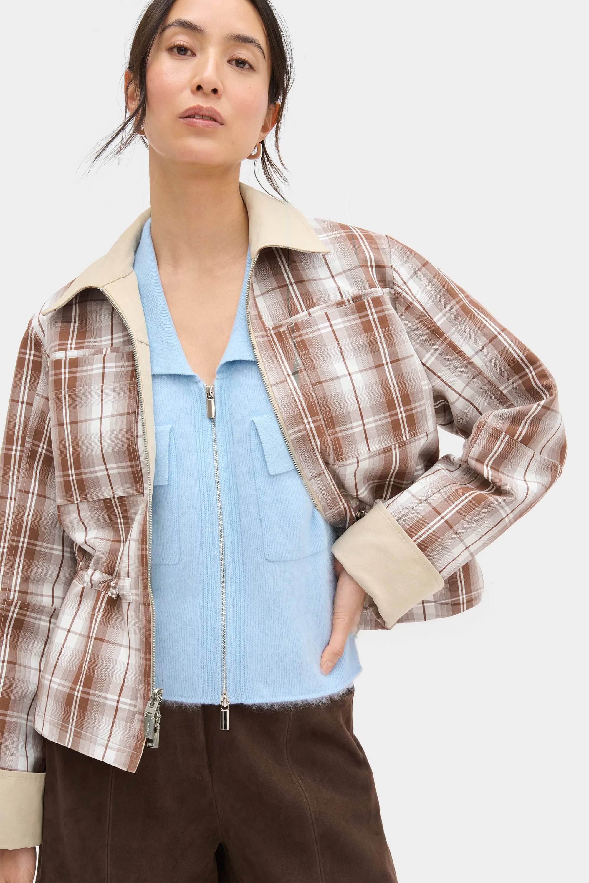 Erika Zip Up Knitted Shirt - Image 2