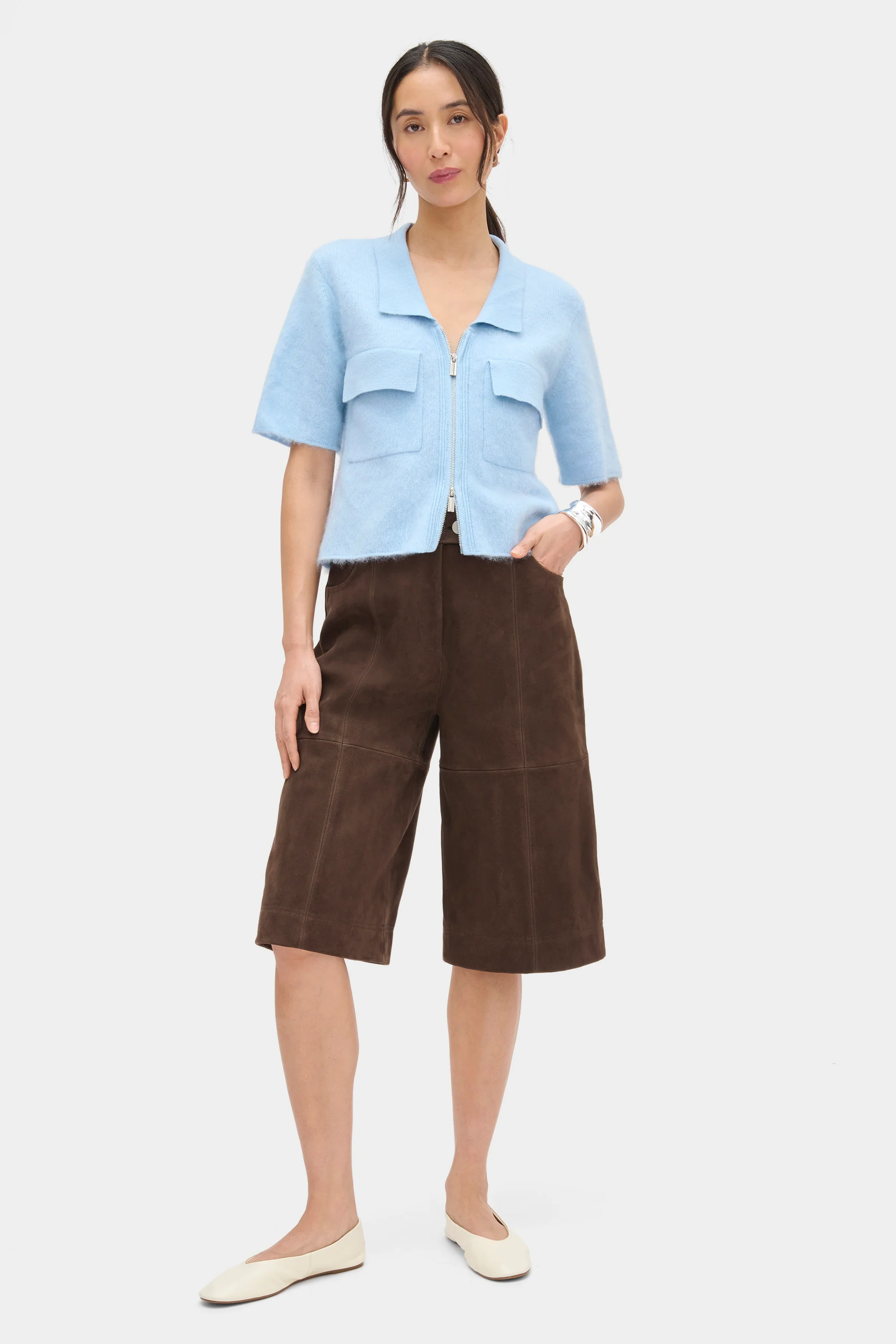 Erika Zip Up Knitted Shirt - Image 3