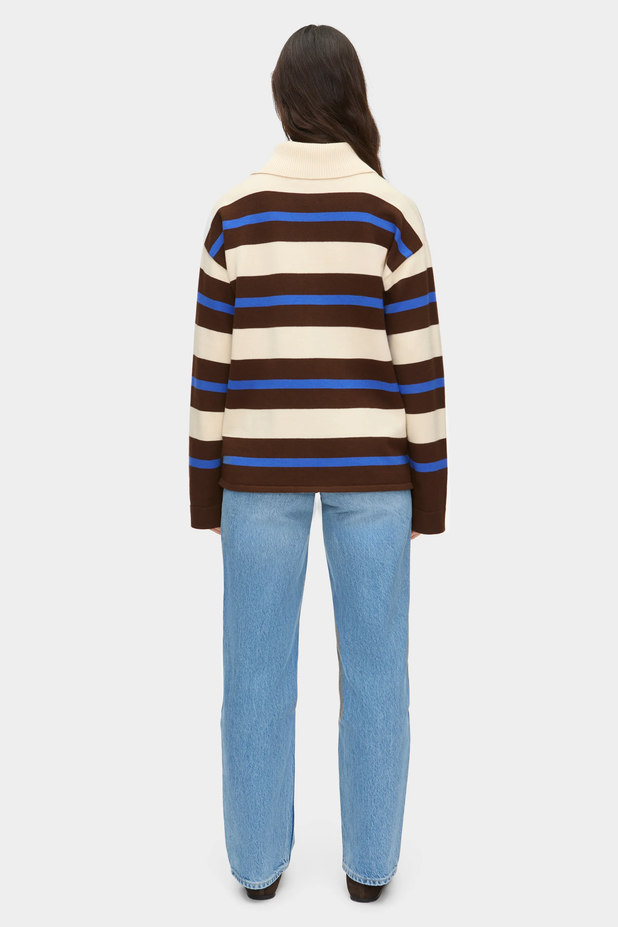 Ester Striped Polo Sweater - Image 4
