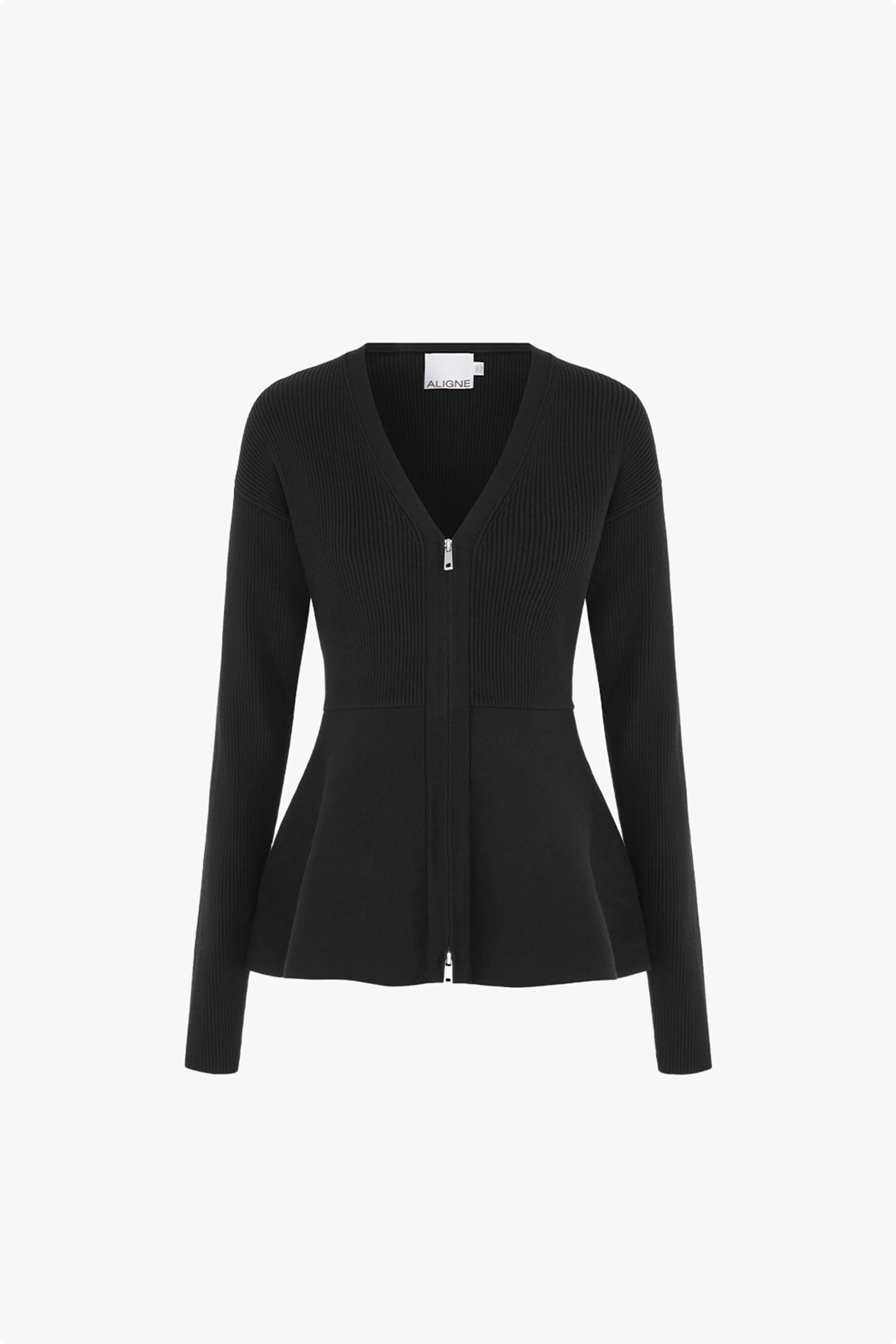 Faye Waisted Peplum Cardigan - Image 5