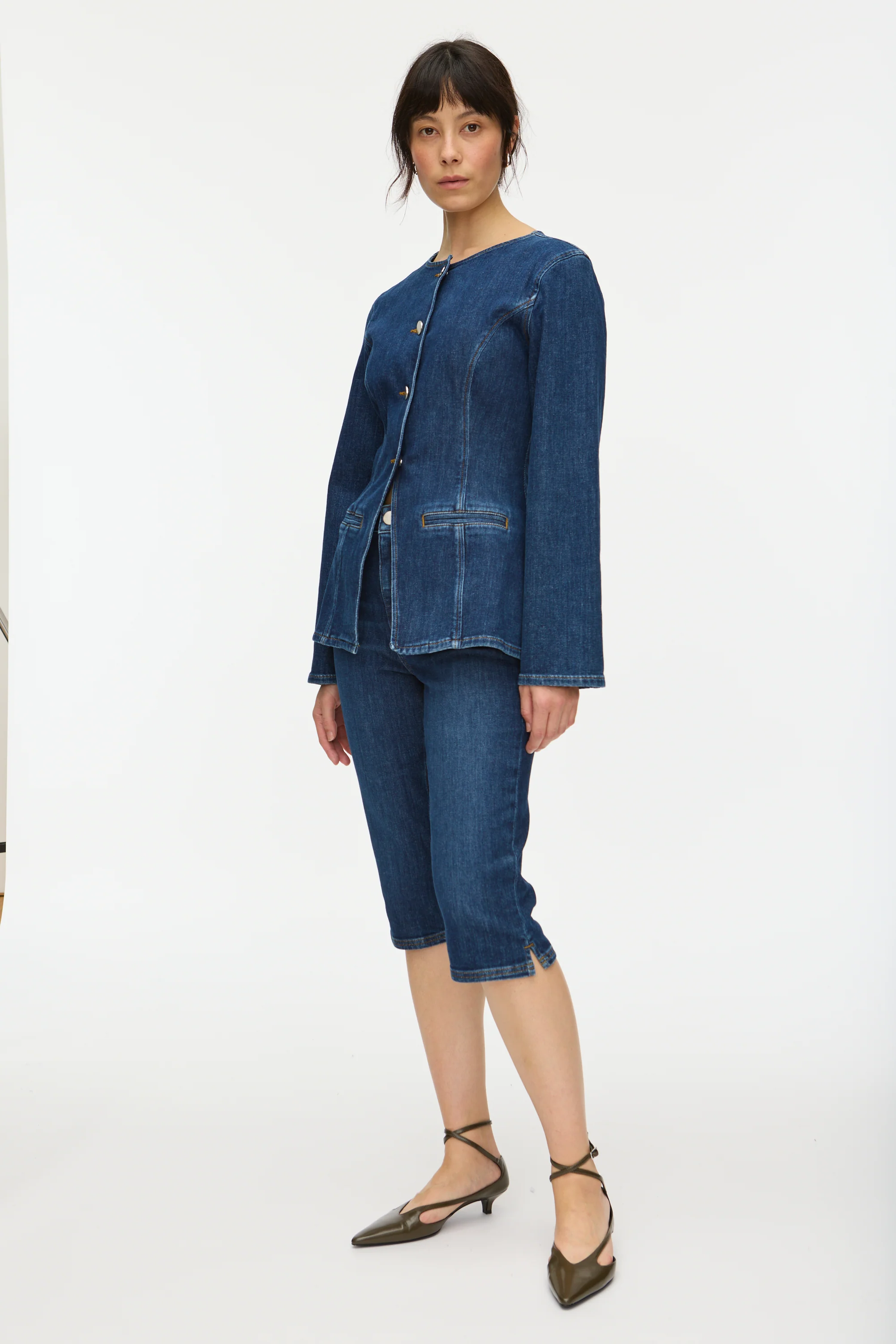 Gracey Denim Capri Pants - Image 3