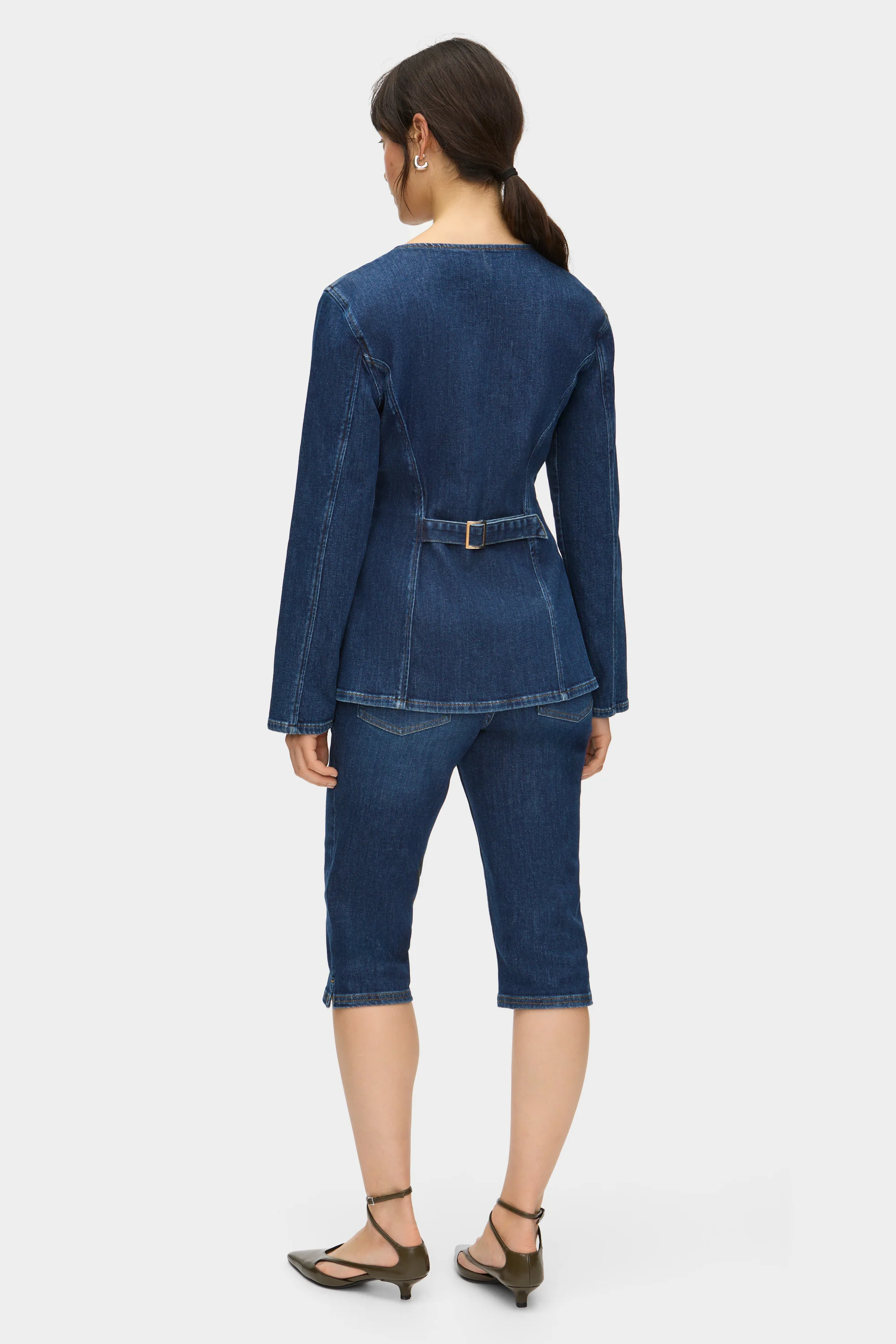 Gracey Denim Capri Pants - Image 4