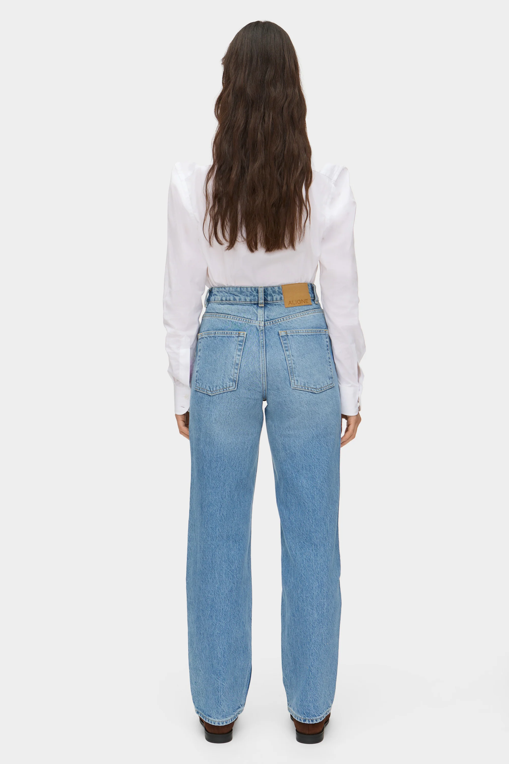 High Rise Straight Leg Jeans - Image 4