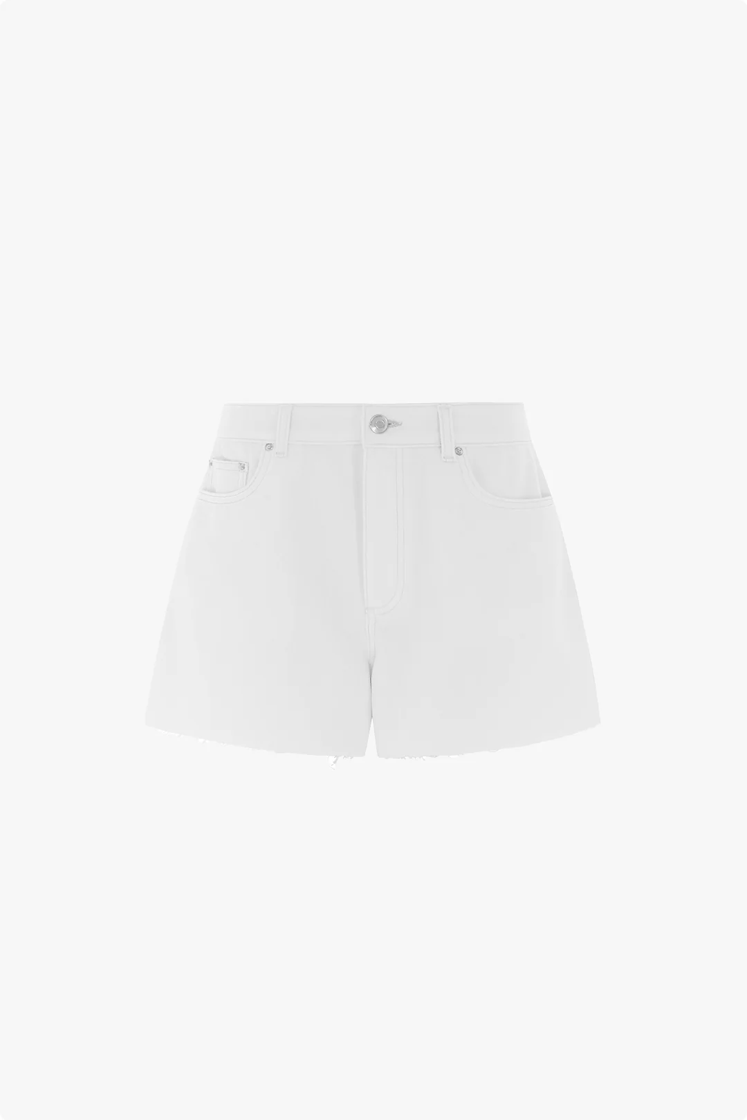 Ideal Frayed Denim Shorts - Image 5