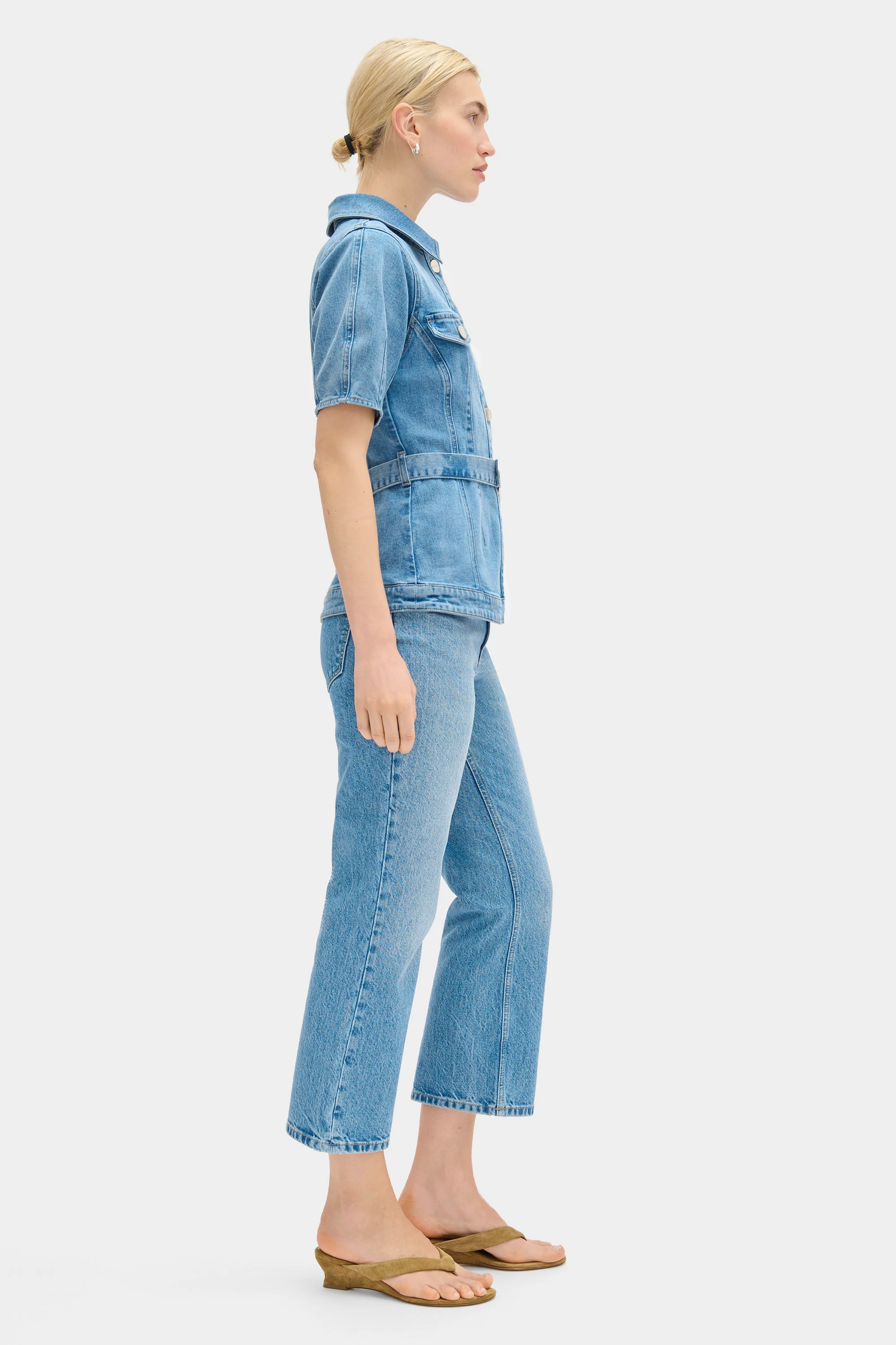 Jette Belted Denim Top - Image 3