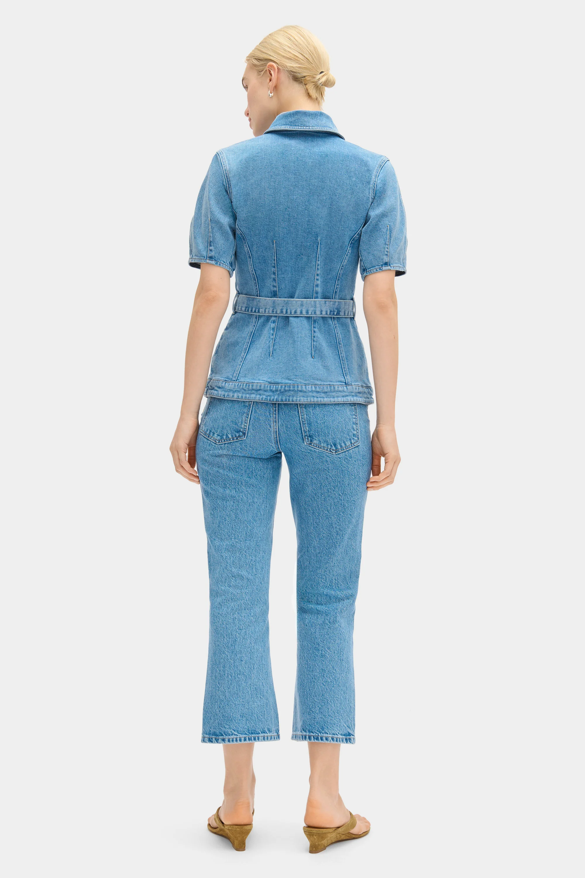 Jette Belted Denim Top - Image 4