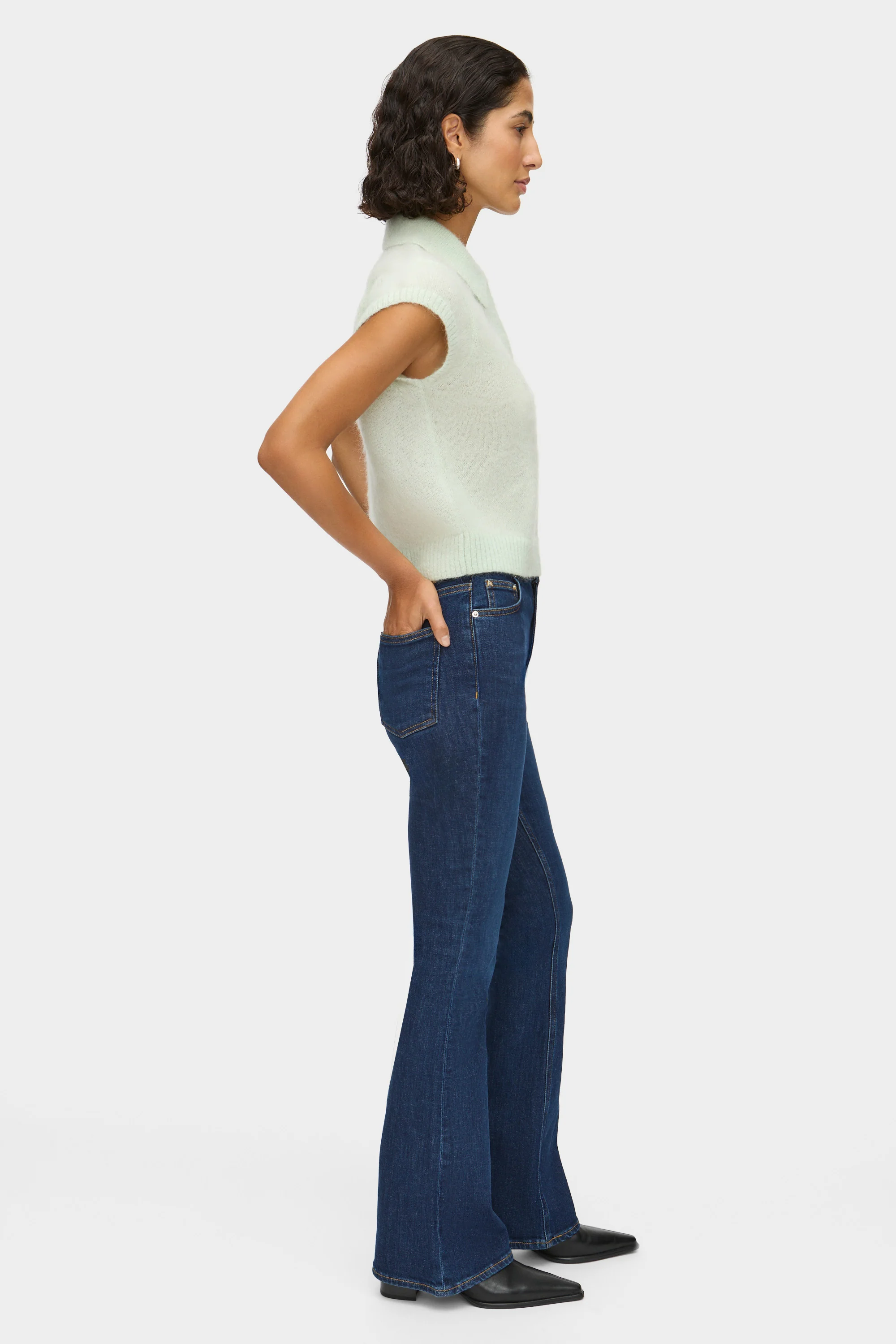 Lexi Mohair Knit Polo Top - Image 4