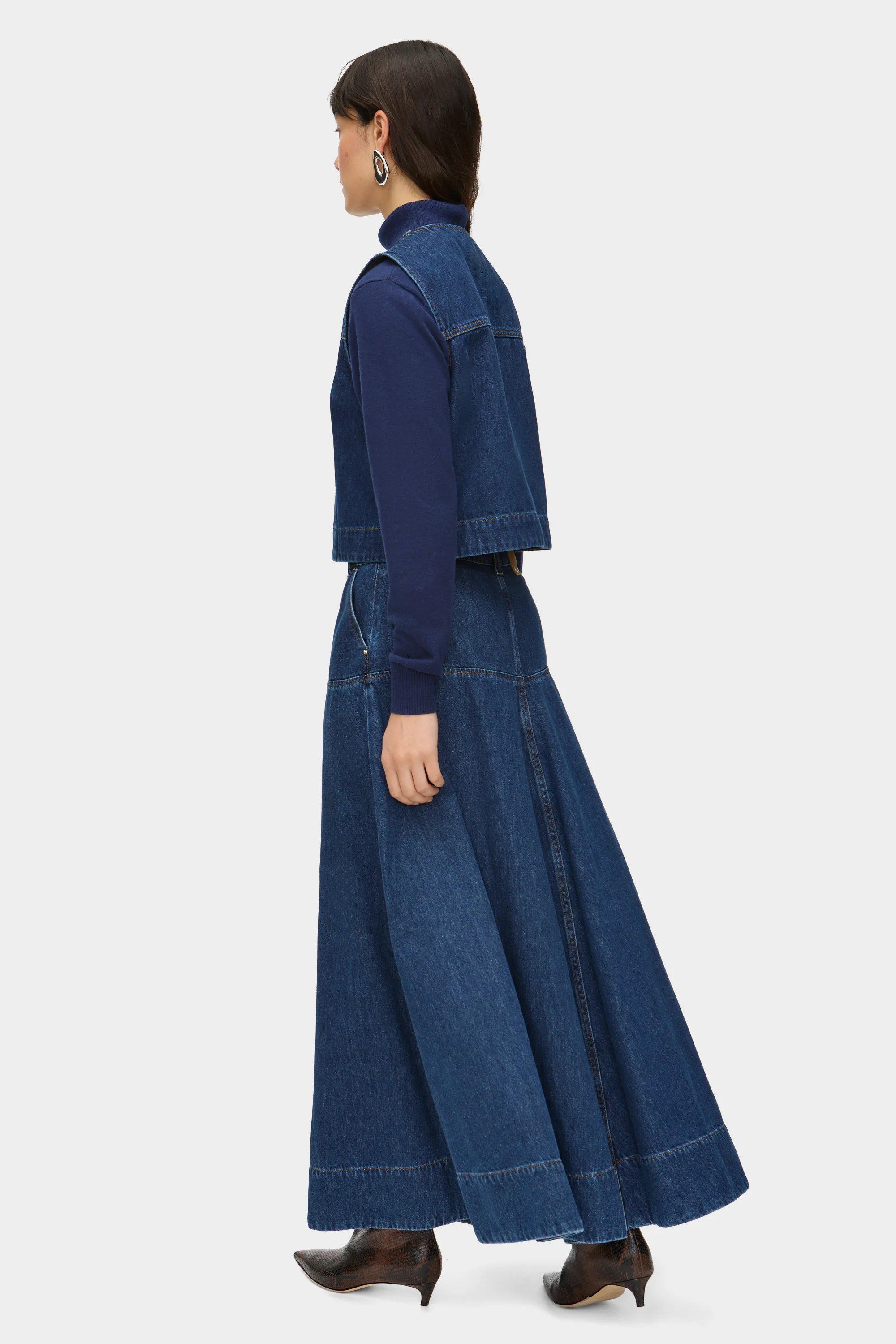 Liza Denim Maxi Skirt - Image 3