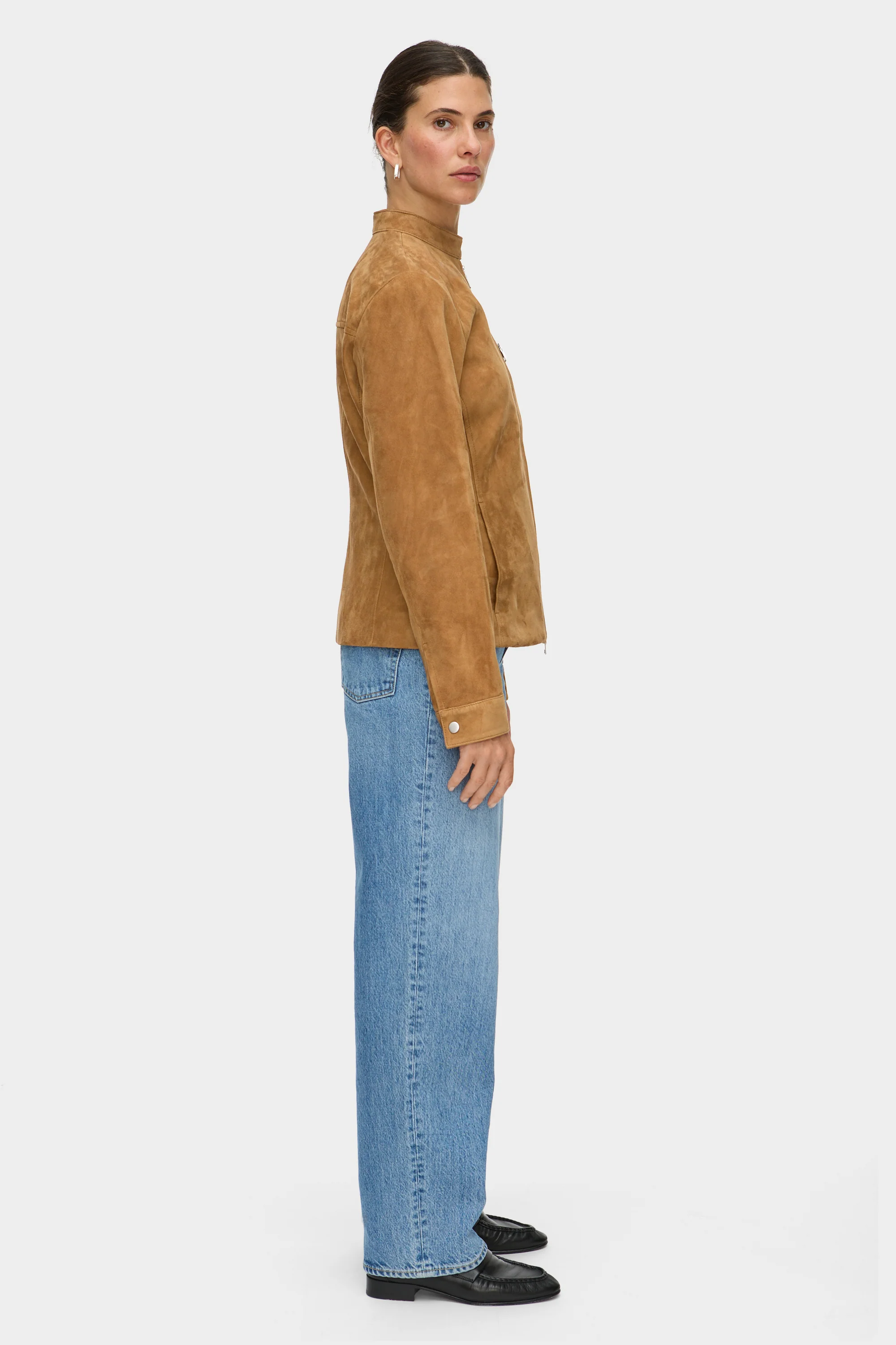 Malina Suede Biker Jacket - Image 3
