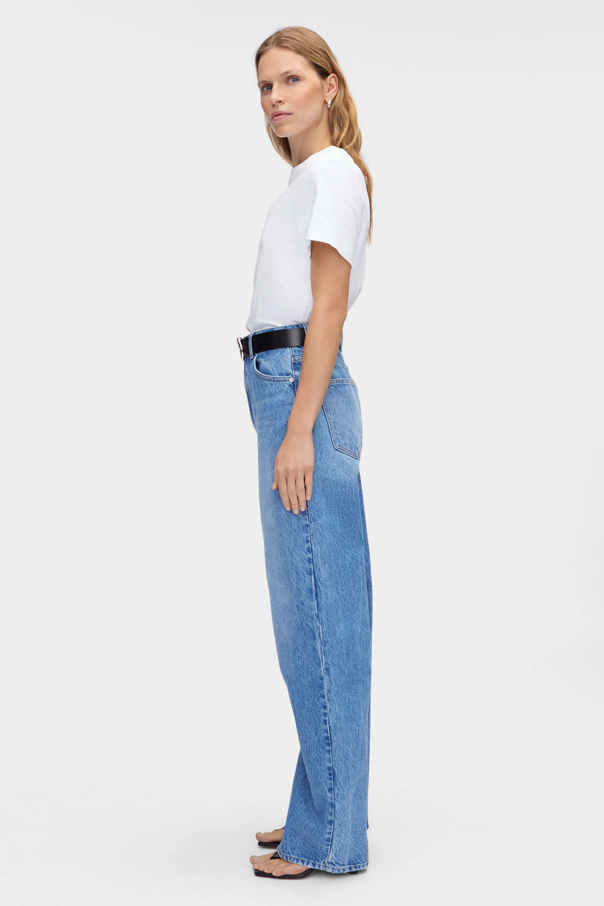 Mid Rise Rigid Barrel Jeans - Image 3