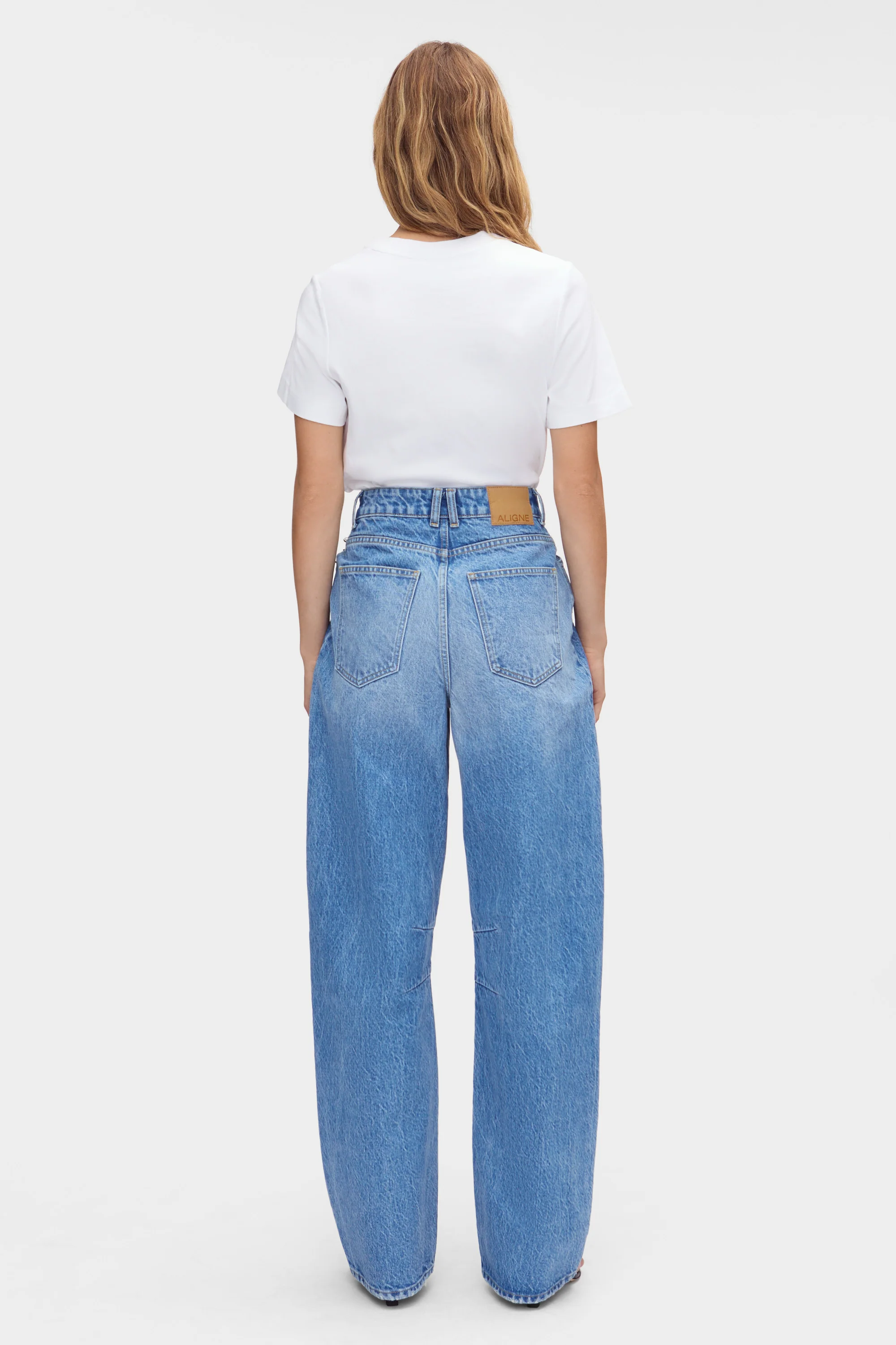 Mid Rise Rigid Barrel Jeans - Image 4