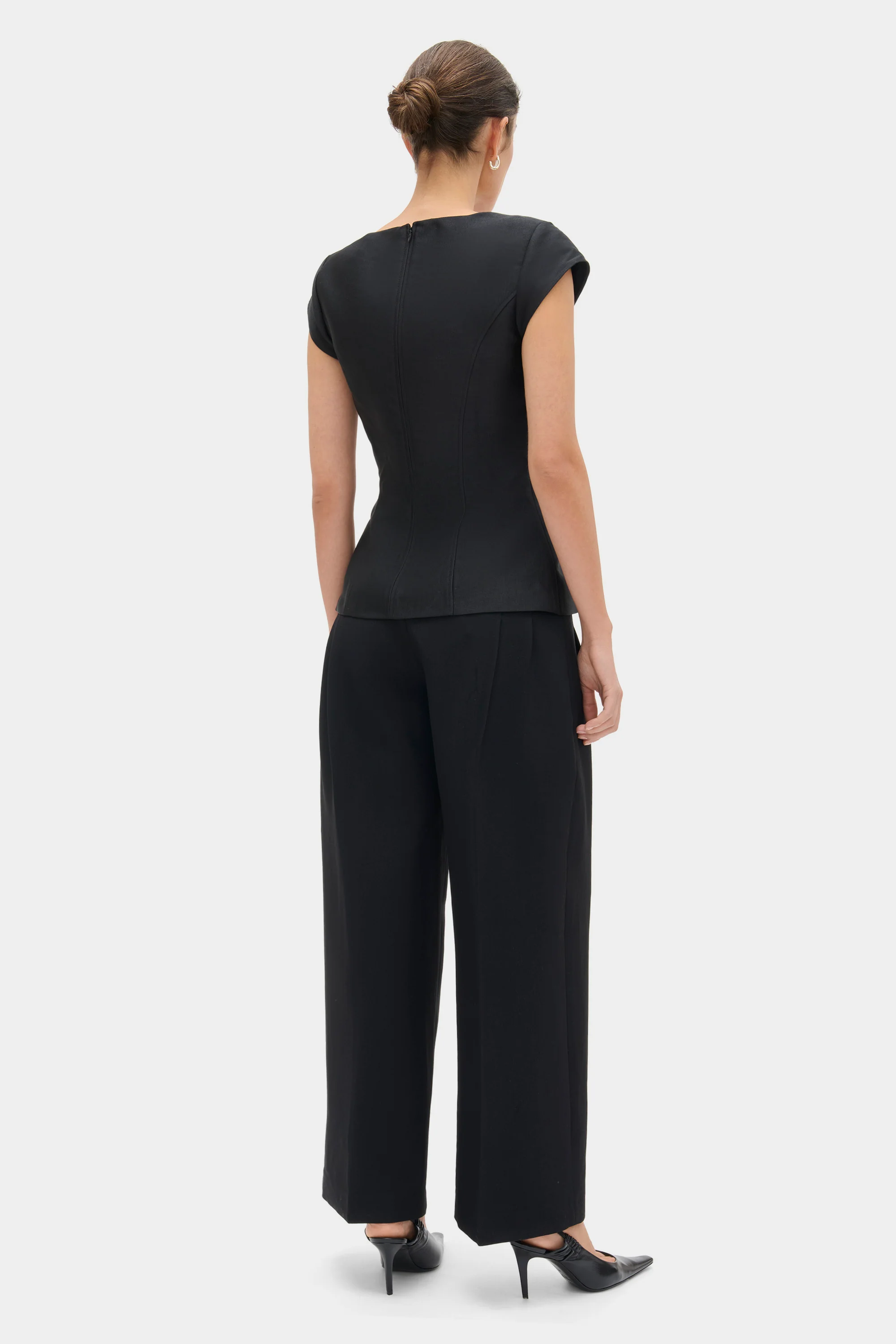 Mars Cap Sleeve Satin Top - Image 4