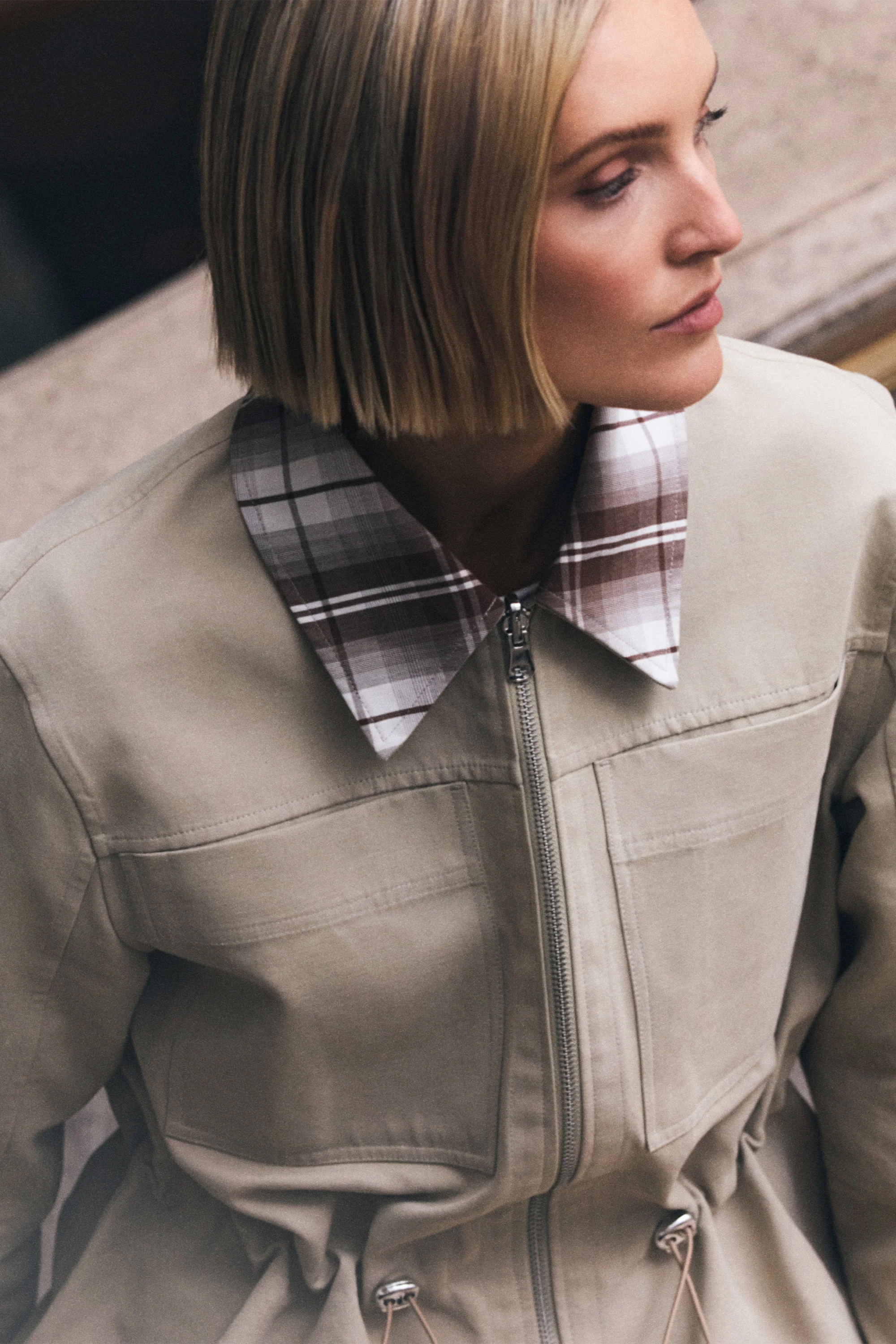 Mavis Reversible Check Jacket
