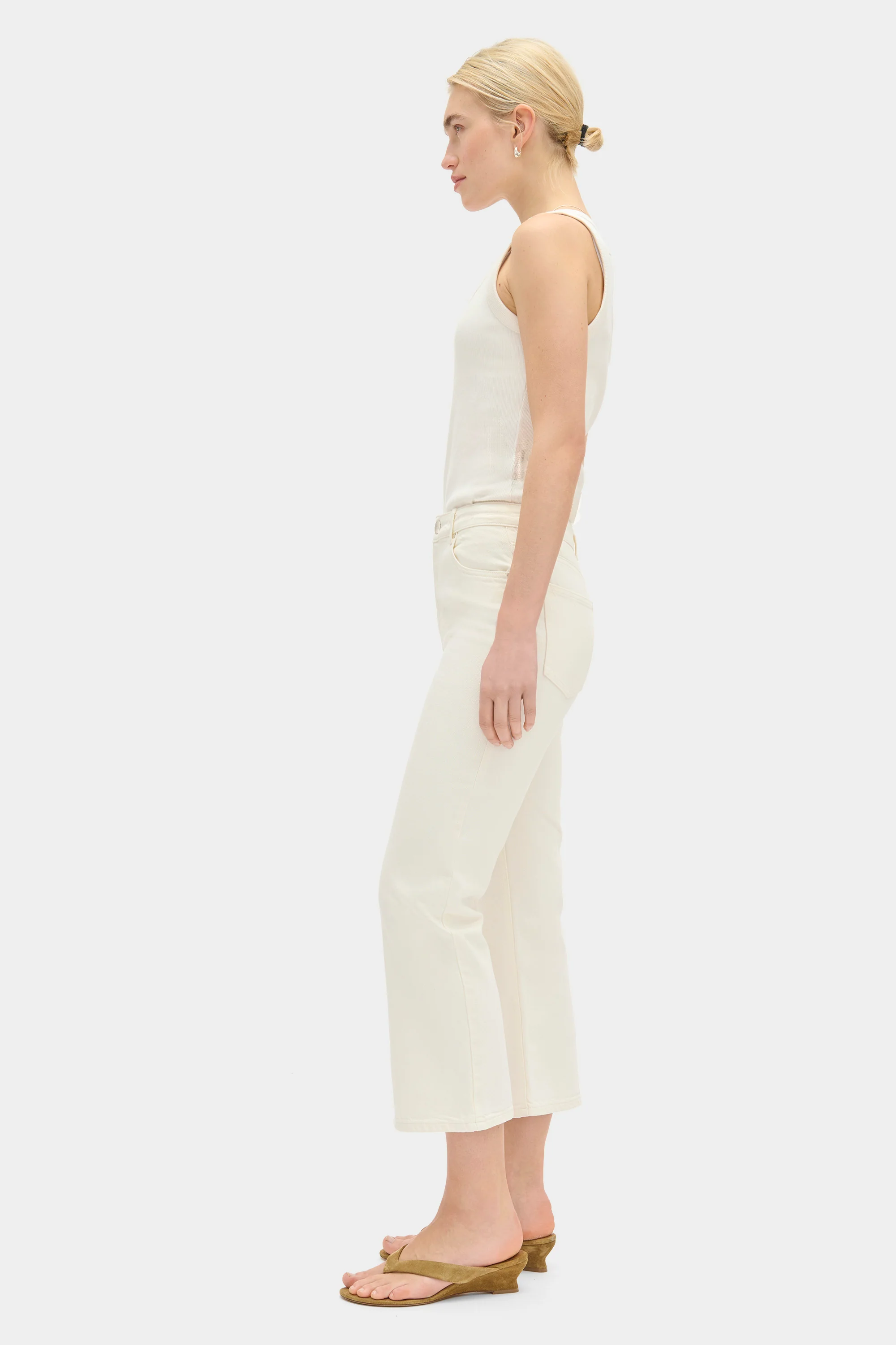 Mid Rise Cropped Kick Flare Jean - Image 3