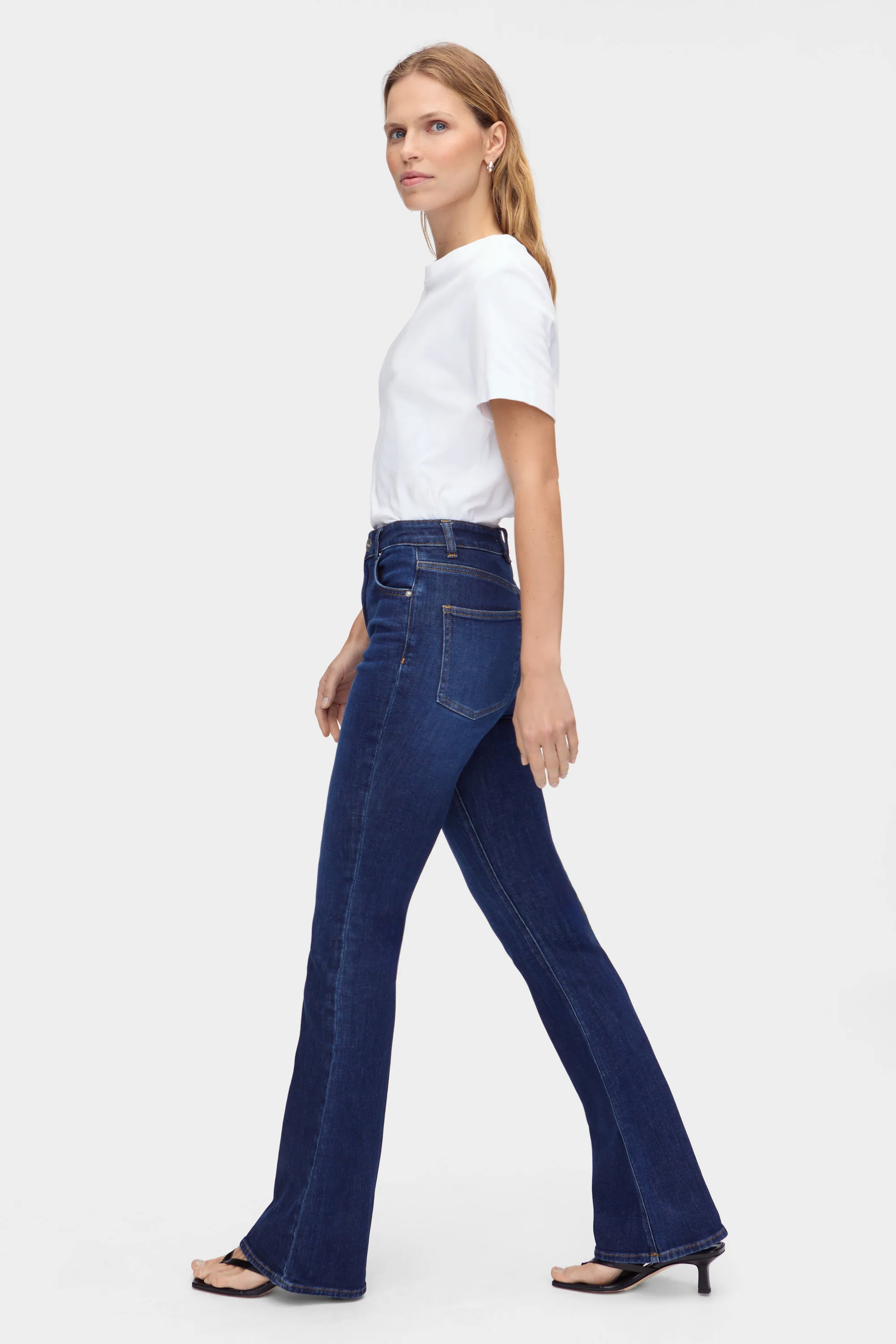 Mid Rise Slim Flare Jeans - Image 3
