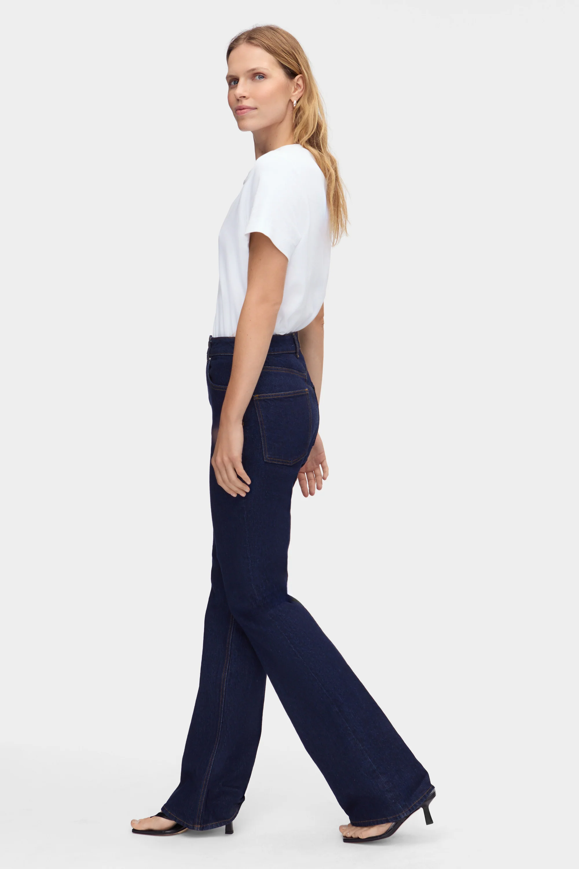 Mid Rise Straight Flare Jeans - Image 3
