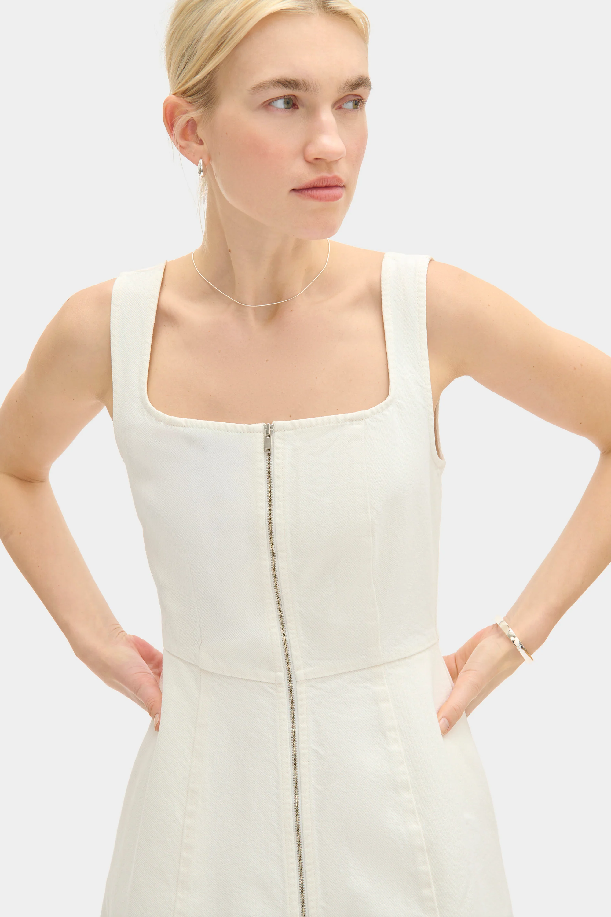 Paisley Denim Midi Dress - Image 3