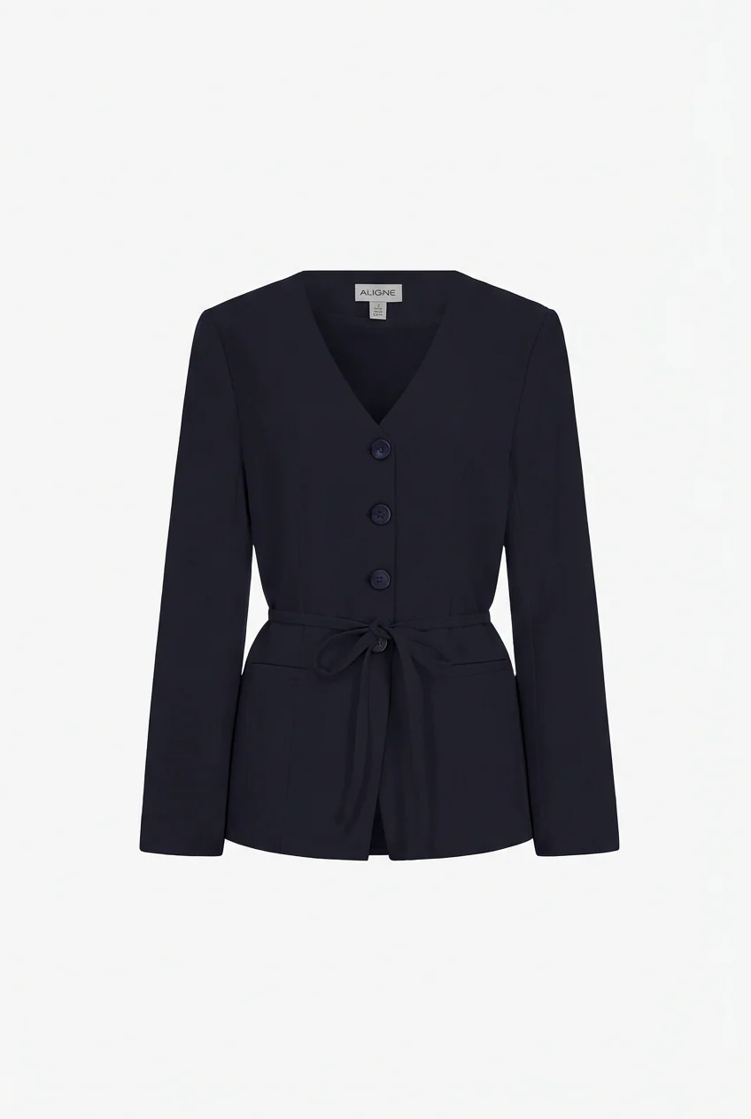 Parker V Neck Tie Blazer - Image 5