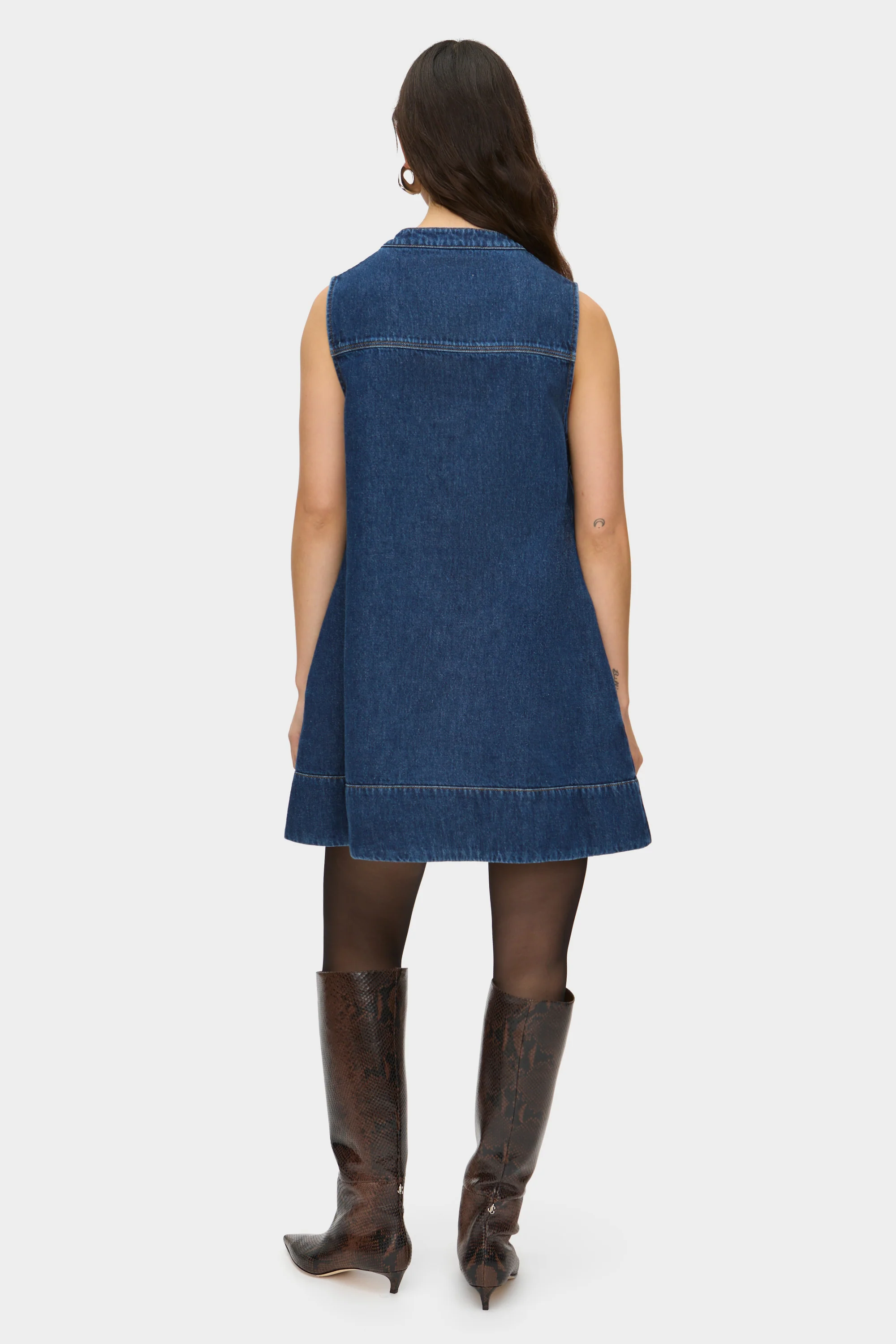 Rory Denim Mini Dress - Image 4