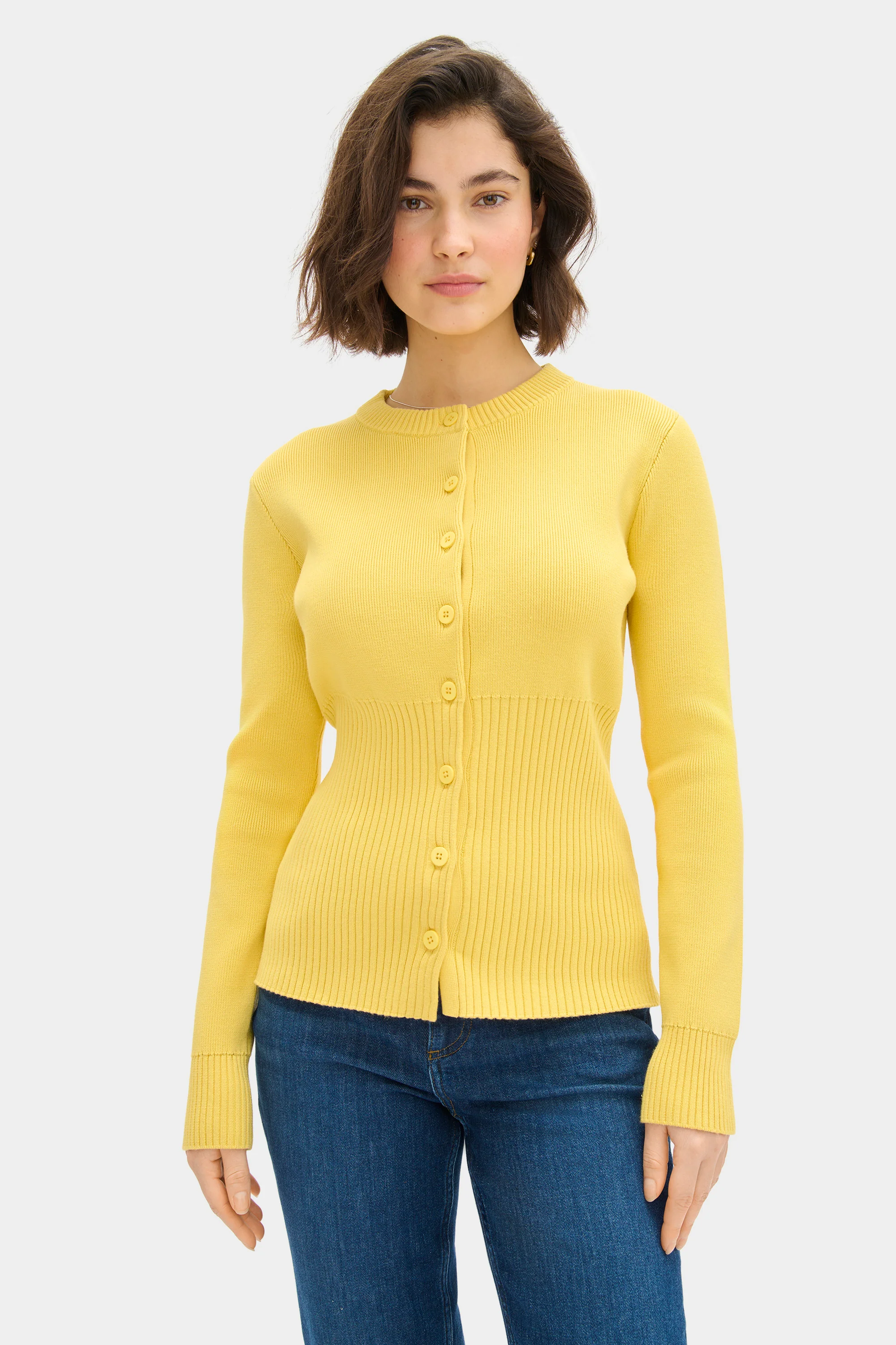 Ruby Ribbed Knitted Cardigan - Image 2