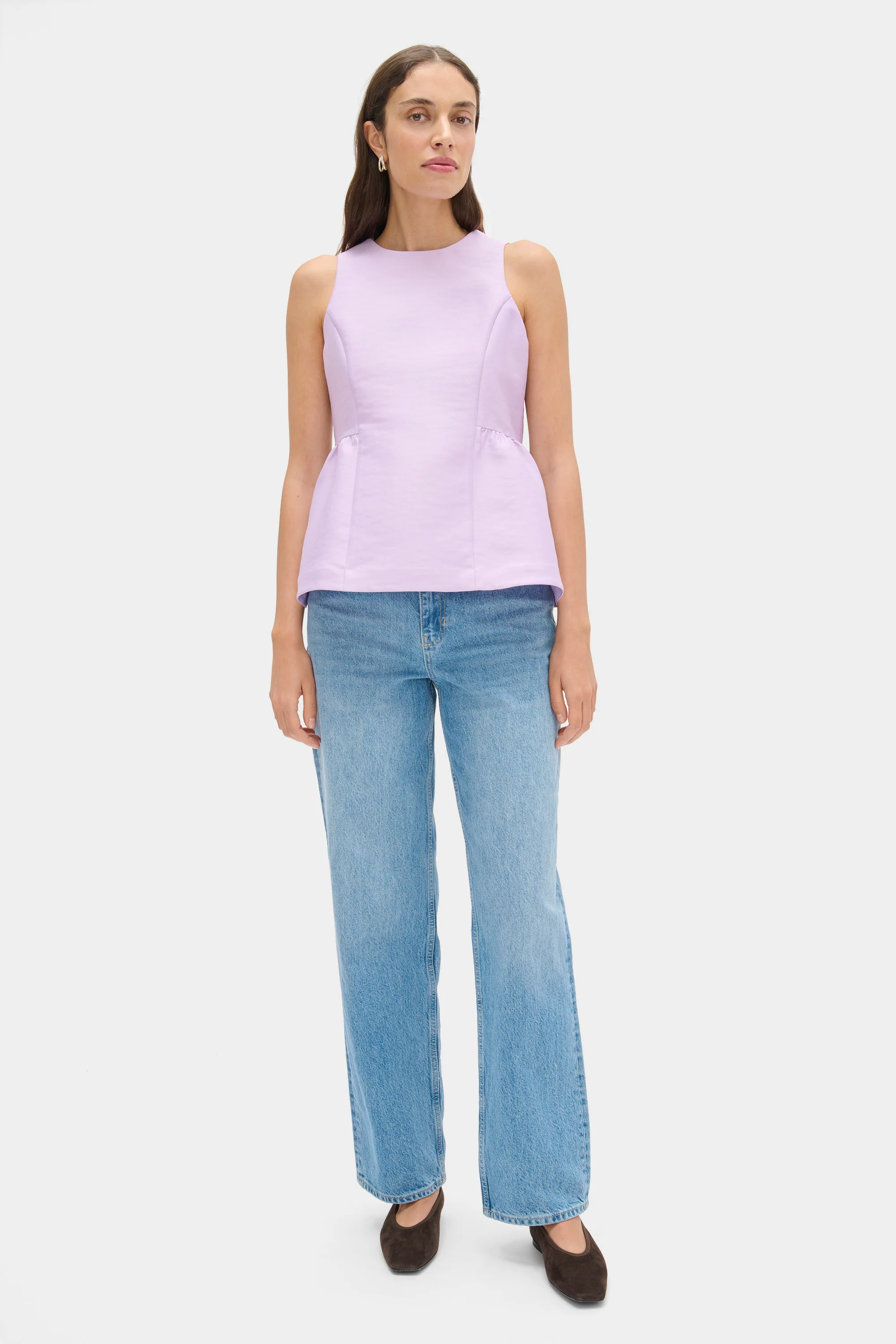 Solstice Peplum Satin Top - Image 2