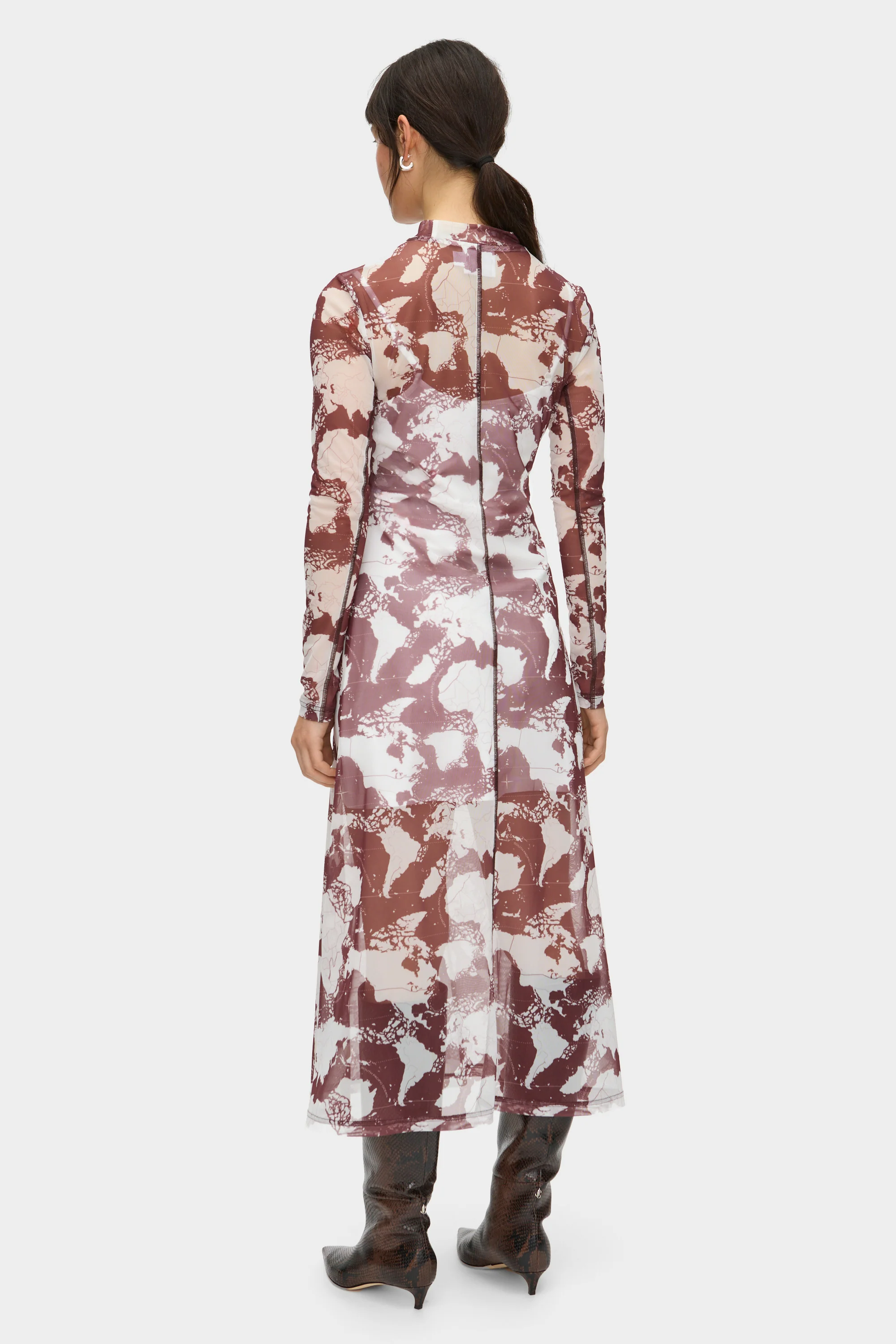 Starla Printed Mesh Midi Dress - Image 4