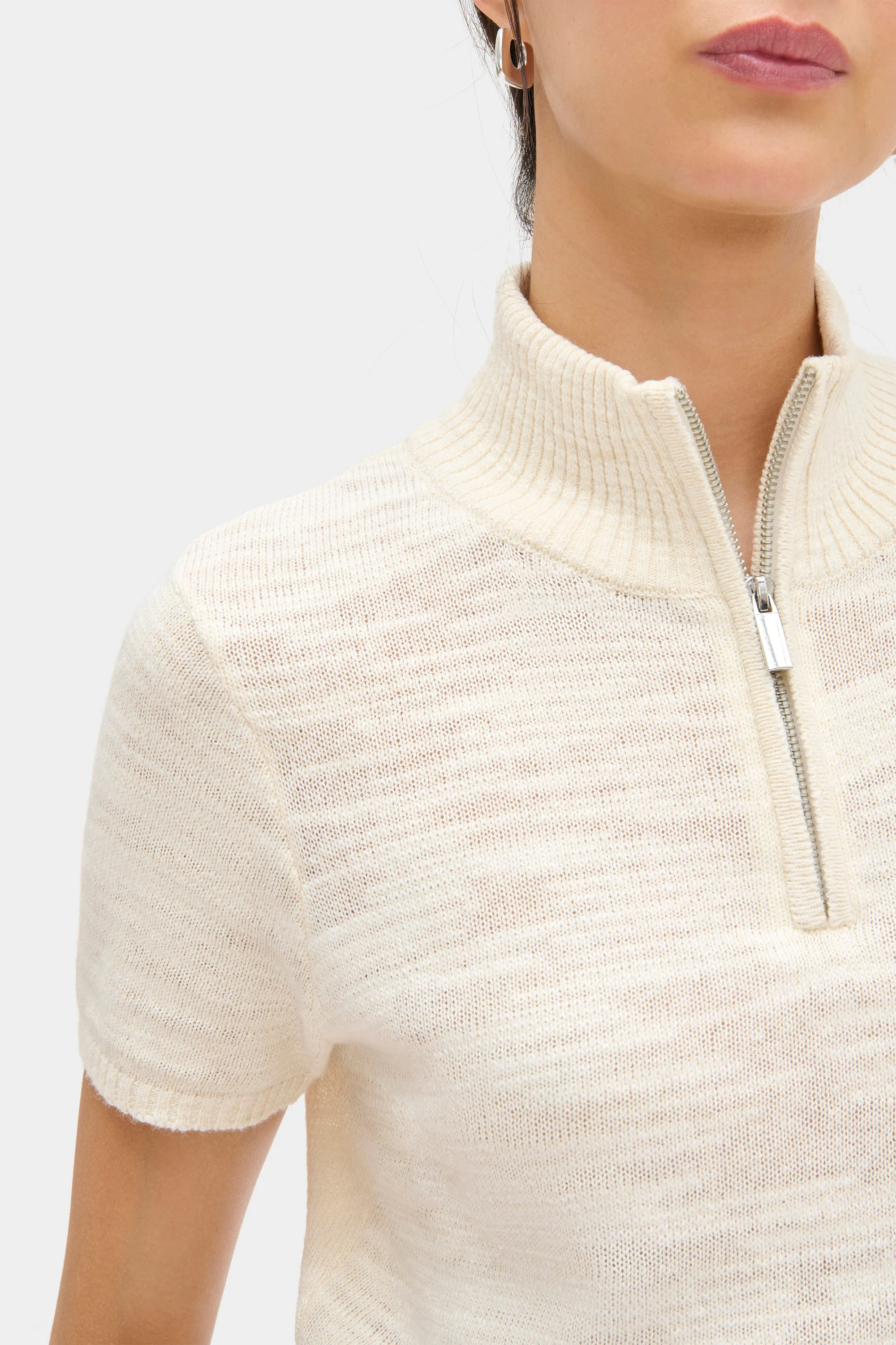 Stevie Linen Turtleneck Knitted Top - Image 3