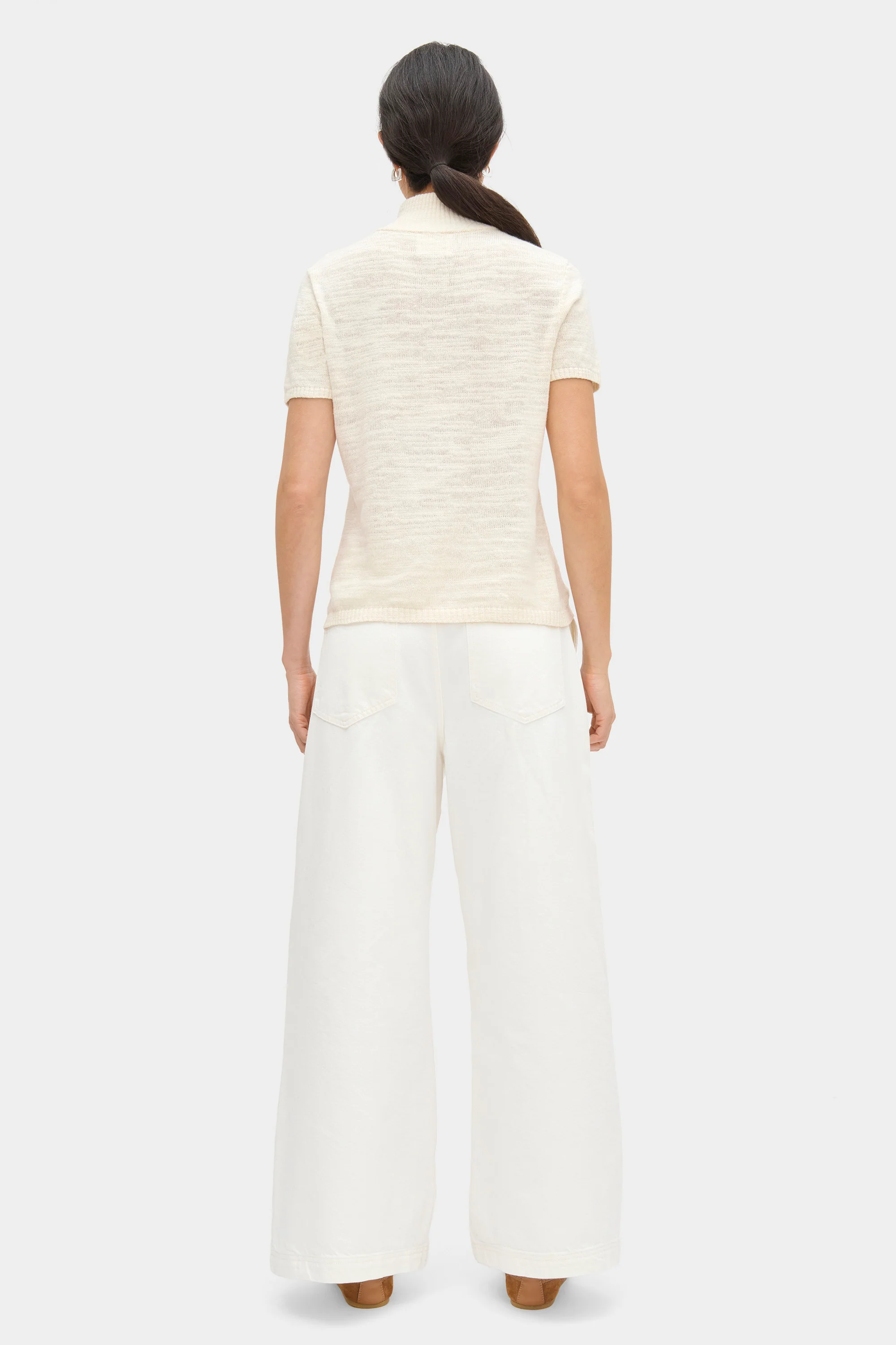 Stevie Linen Turtleneck Knitted Top - Image 4